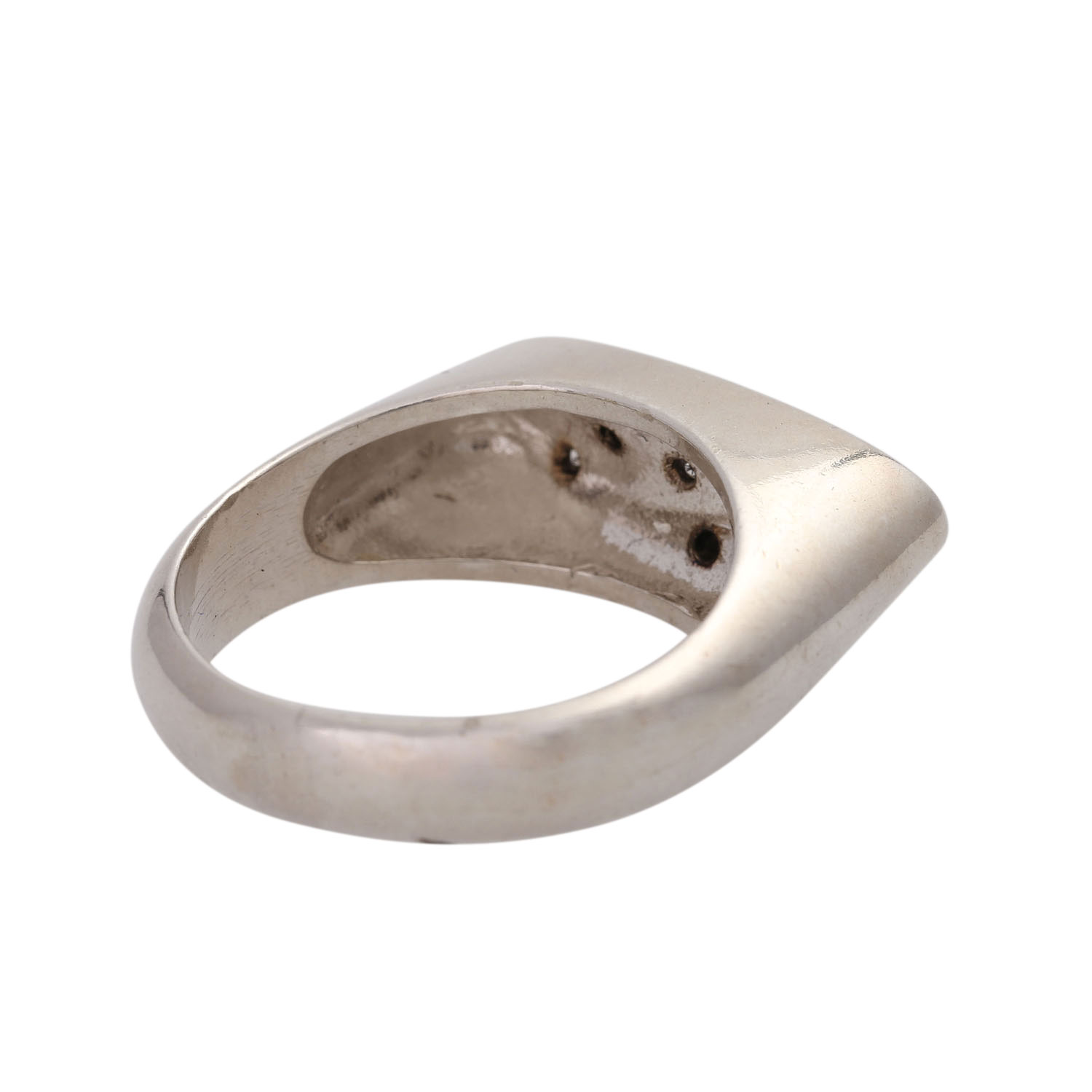 Ring mit 6 Brillanten zus. ca. 0,27 ctWEIß (H)/SI, Silber. Leichte Tragespuren. 20./21. Jh. RW: - Image 3 of 4
