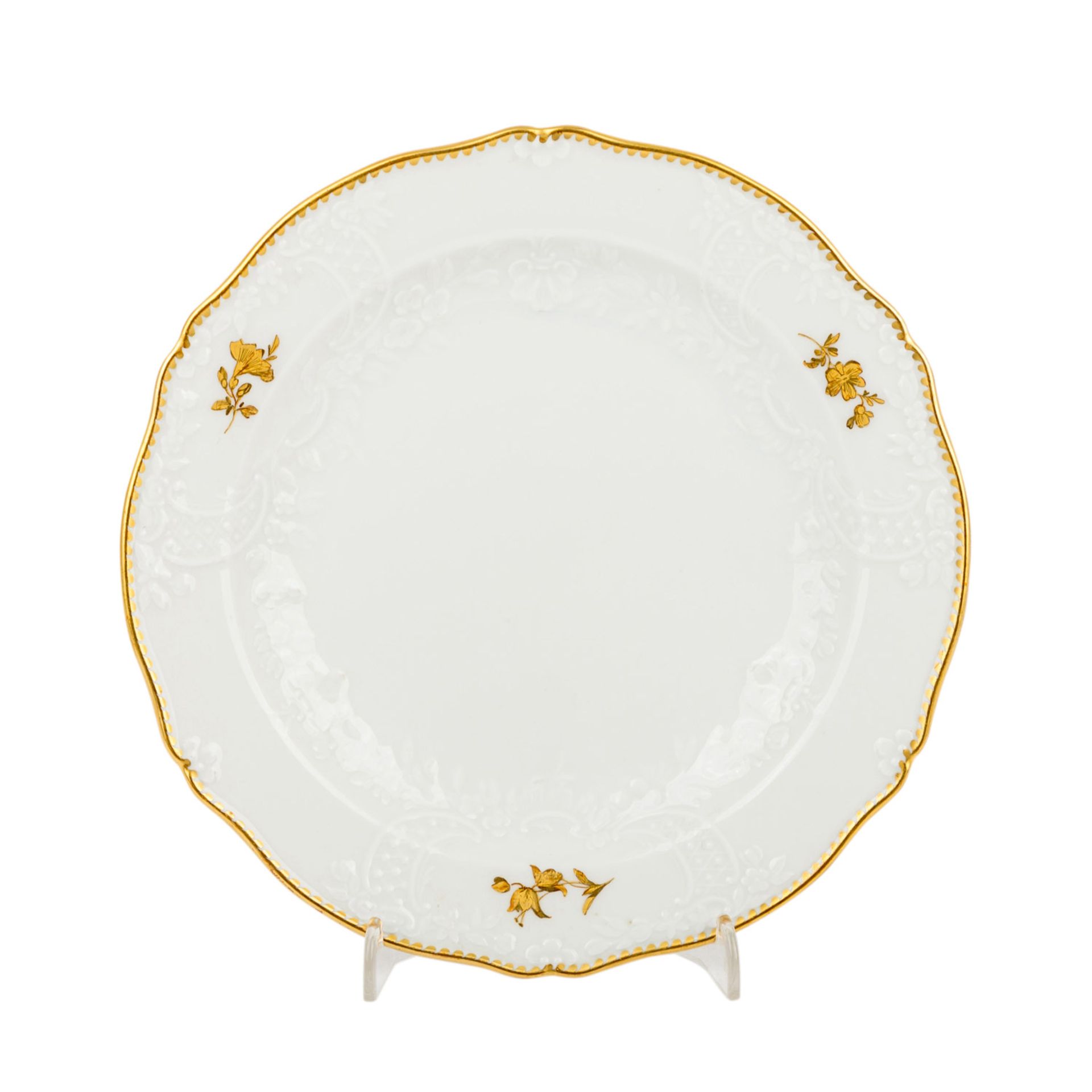 MEISSEN Kaffeeservice f. 12 Personen 'Neumarseille Goldblume', 20. Jh..13 Kaffeetassen, 12 - Image 5 of 7