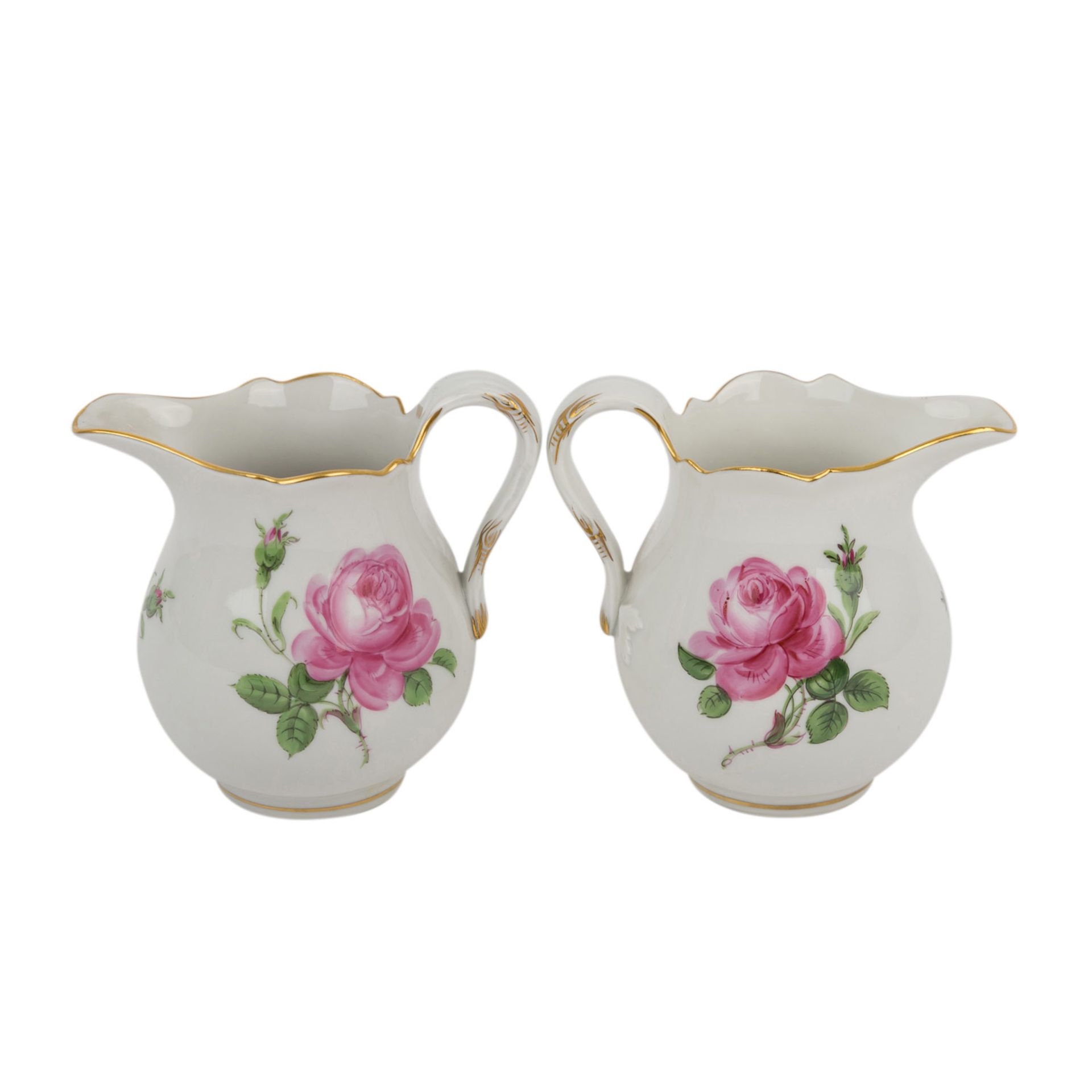 MEISSEN Mokkaservice f. 6-14 Personen 'Rote Rose', 20. Jh..14 Mokkatassen/U-Tassen (2. Wahl, 1 U- - Image 8 of 11