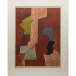 POLIAKOFF, SERGE (1900-1969), "Abstrakte Komposition in Rottönen, Grün, Blau, Schwarz und Grau",