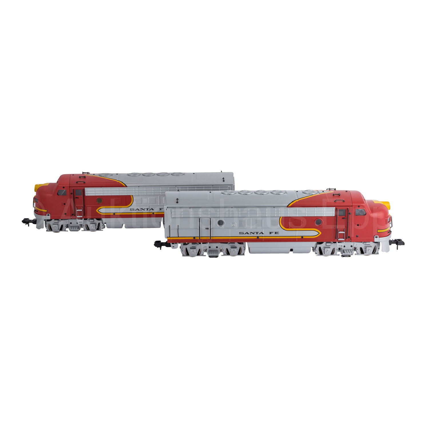 MÄRKLIN-MAXI zweiteilige amerikanische Diesellok 54307/54308, Spur 1,Metall, rot/silbern, delta, - Image 2 of 4