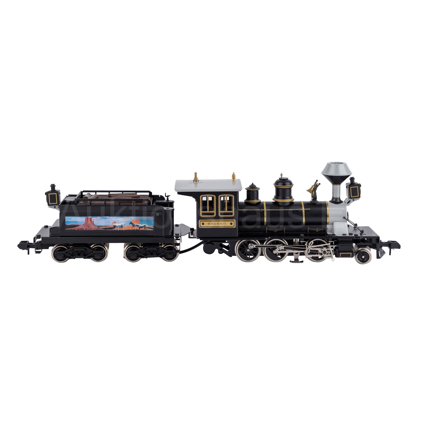 MÄRKLIN-MAXI Western-Lok "Black Beauty" 54549, Spur 1,Metall, schwarz/silbern, delta, Tender m. - Image 2 of 4