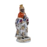 MEISSEN Schachfigur "Königin", 20. Jh.Aus dem Schachfiguren-Satz "Türken gegen Mohren", Entwurf