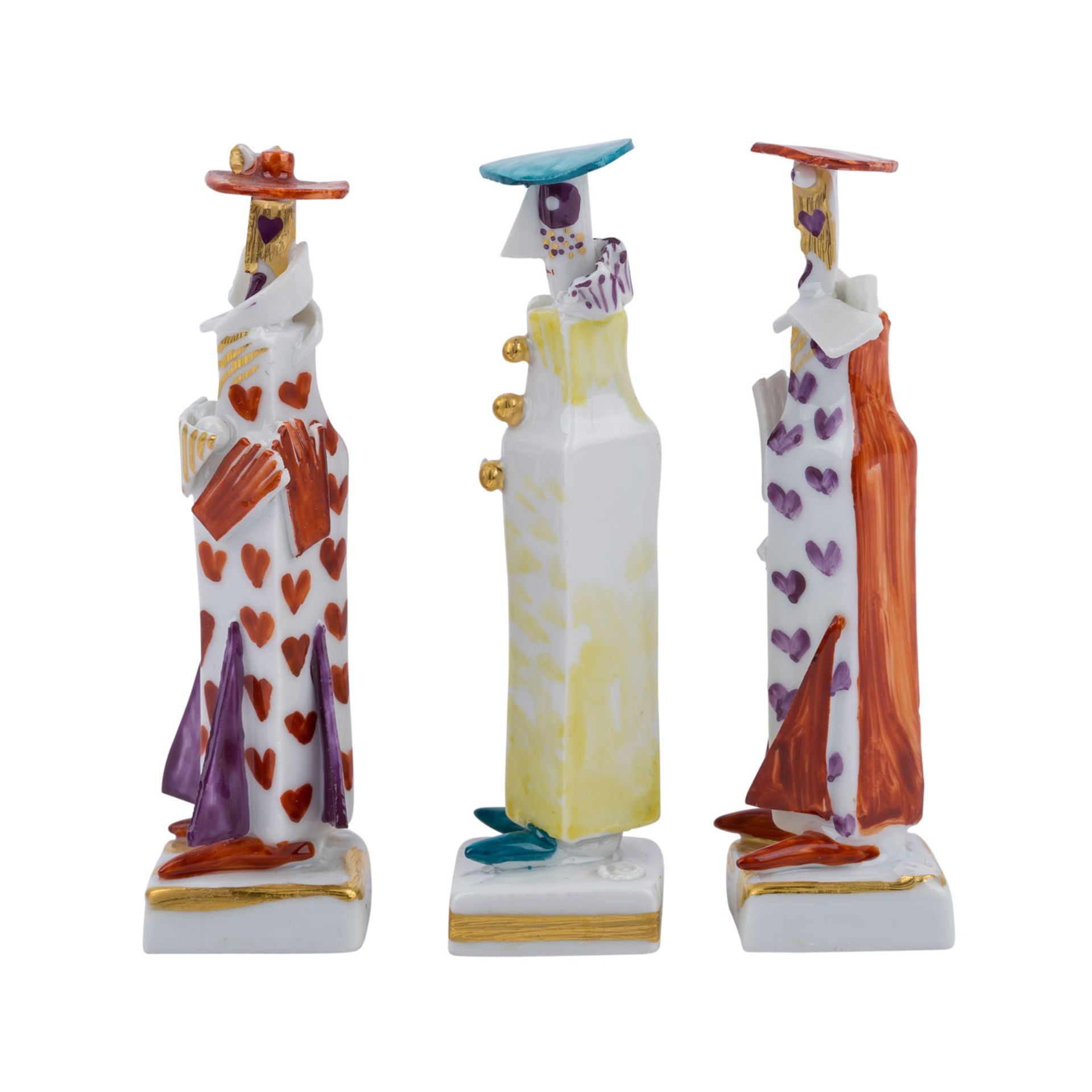 MEISSEN 3 "Groteske" Figuren, 20. Jh.Entwurf von Peter Strang um 1998, 3 Figuren aus der Serie " - Image 3 of 6