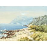 MARTIN-WEIMAR, CURT (Künstler 1. Hälfte 20. Jh.), "Steilküste", wohl am Mittelmeer,u.re. sign.,