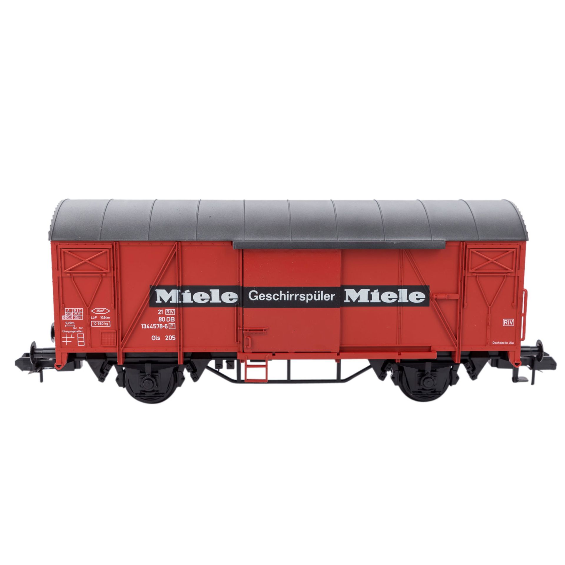 MÄRKLIN Konvolut von vier Güterwagen, Spur 1,bestehend aus 5853 Rungenwg., 2x 5857 Güterwg. Miele u. - Image 6 of 9