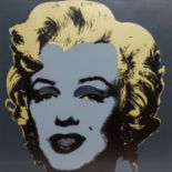 WARHOL, Andy, NACH (1928-1987), "Marilyn Monroe",Portrait in Silber- und Goldtönen vor