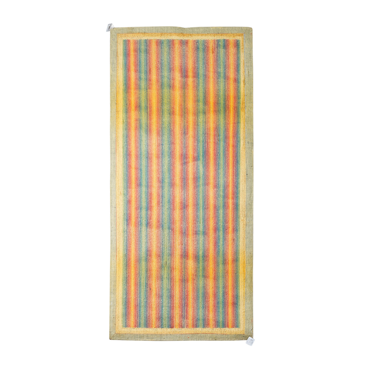 Design Teppich aus Wolle. 1970er Jahre, 198x90 cm.Der Teppich zeigt ein flirrendes Muster von - Image 2 of 3