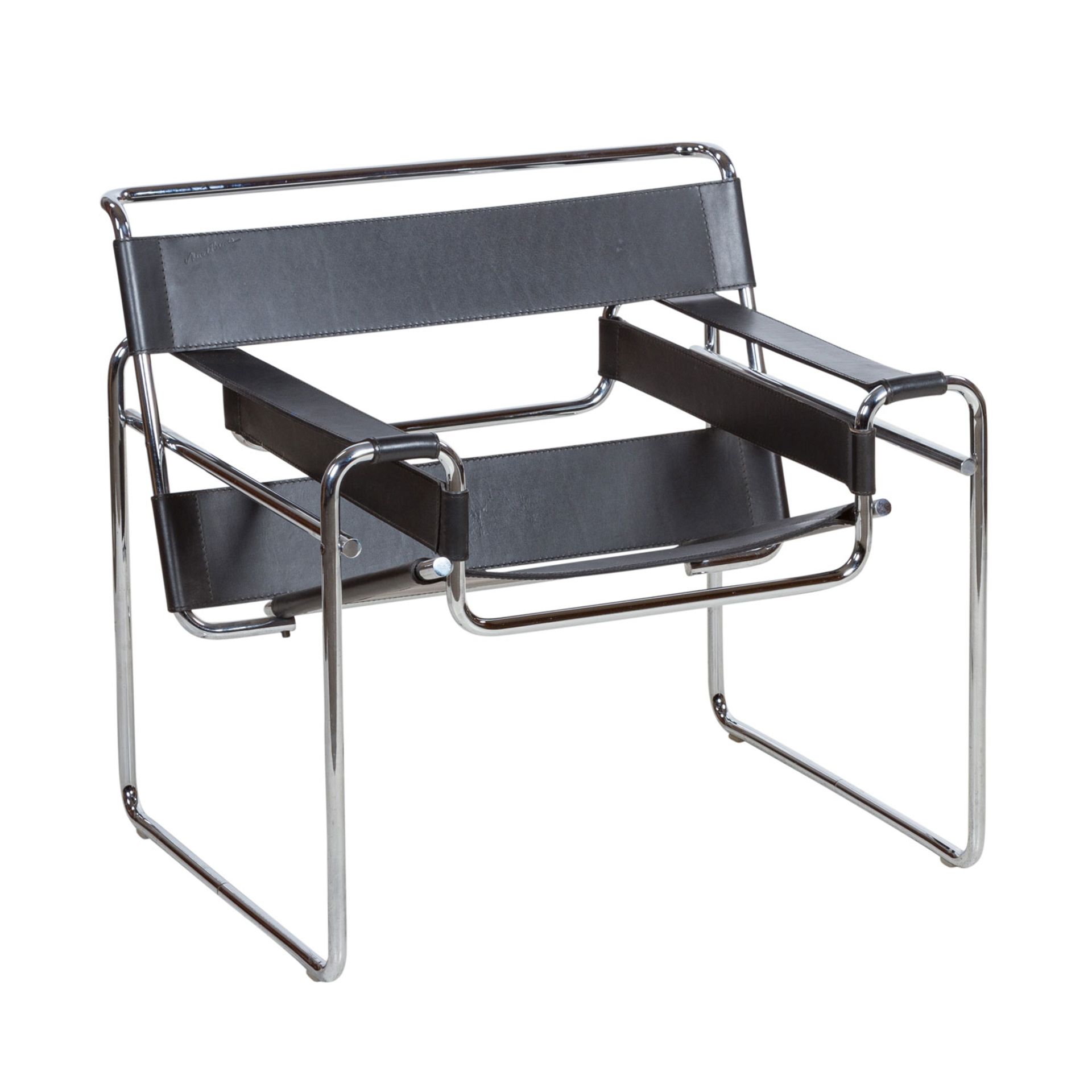 BREUER, MARCEL "Wassily Chair"Marcel Breuer, Sessel / Lounge Chair, Modell 'Wassily Chair', Leder
