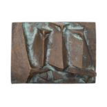 MELIS, FRITZ PAUL (1913-1982) "Drei Eulen"Bronzerelief, monogrammiert, HxL: 11x14,5 cm.MELIS,