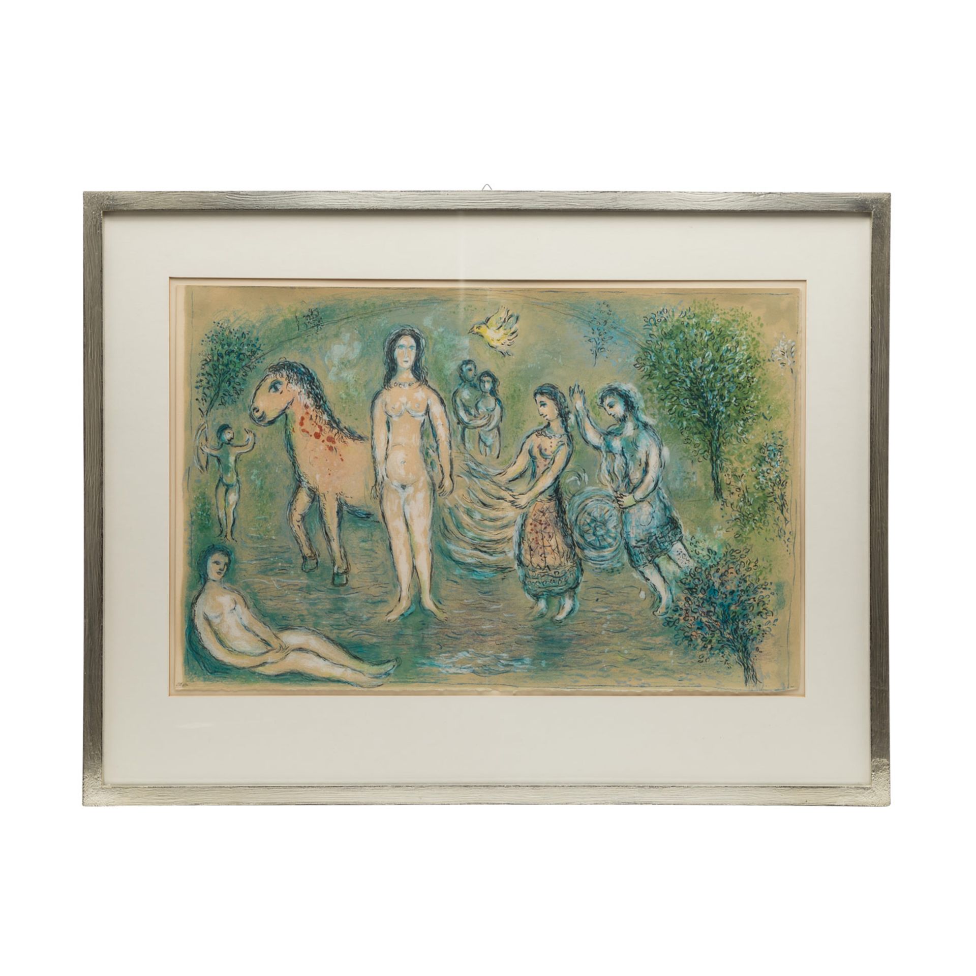 CHAGALL, MARC (1887-1985) "Ulysse devant Nausicaa from L’Odyssée"Lithografie aus der Suite "Odysée", - Image 2 of 5