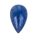 Tansanit Cabochon, 19,9 ct.,Tropfenform, 14,9 x 24 x 6,9 mm.Tansanit Cabochon, drop, 14.9 x 24 x 6.9