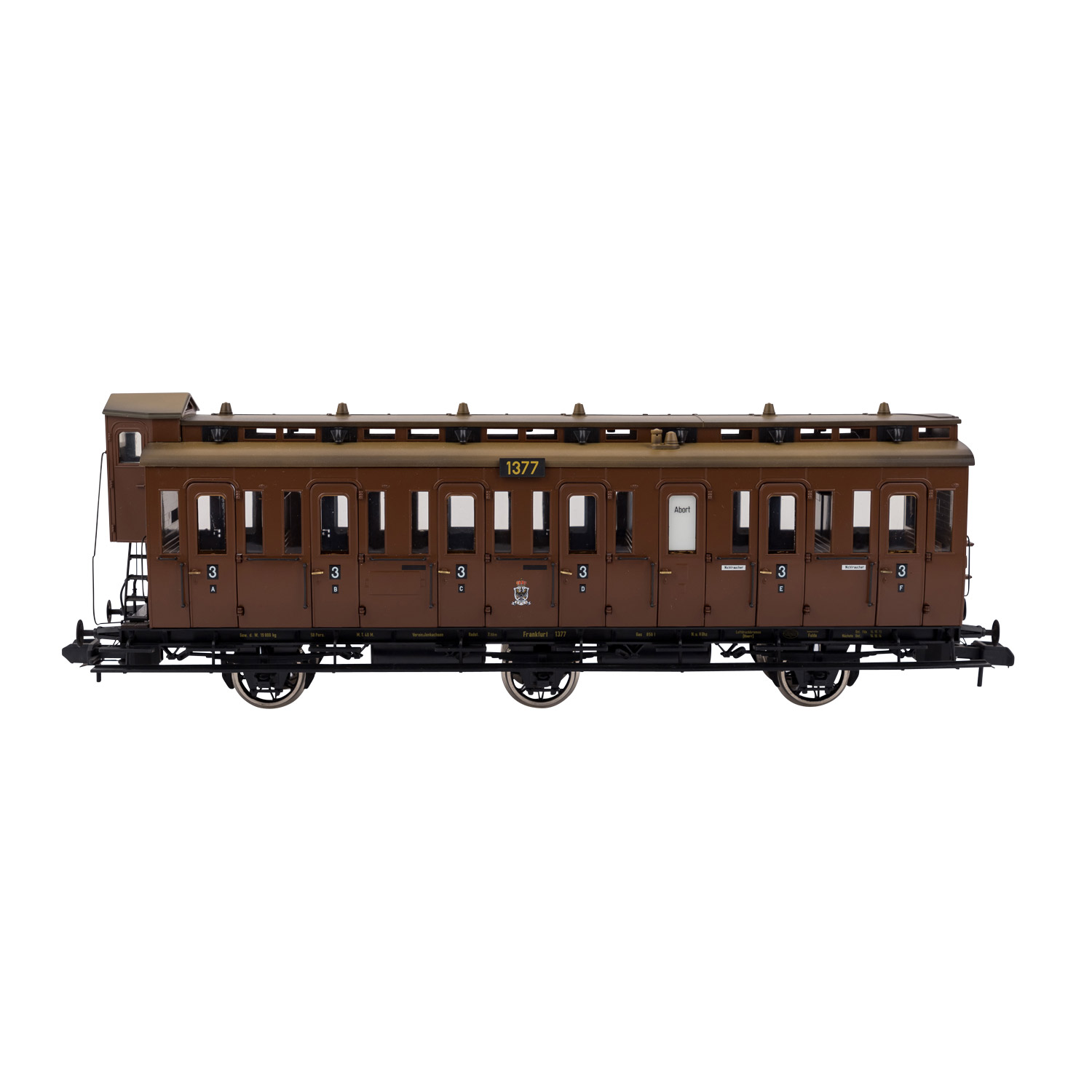 MÄRKLIN Abteilwagen der KPEV 5814, Spur 1,braunes Kunststoff-Gehäuse, BN 1377, hochstehendes - Image 2 of 3