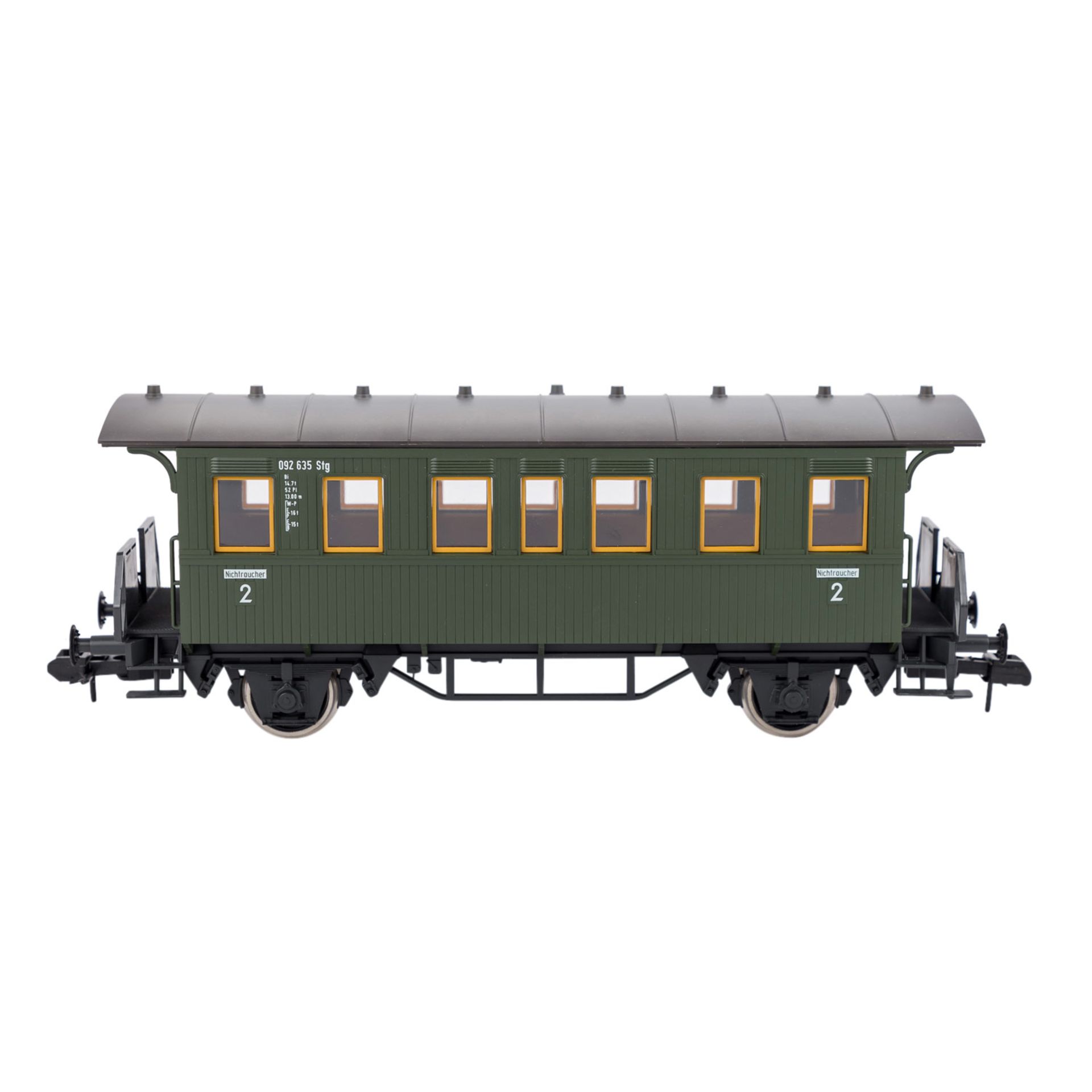 MÄRKLIN Konvolut von zwei Personenwagen, Spur 1,grün, bestehend aus 5811 u. 5821, - Bild 2 aus 3