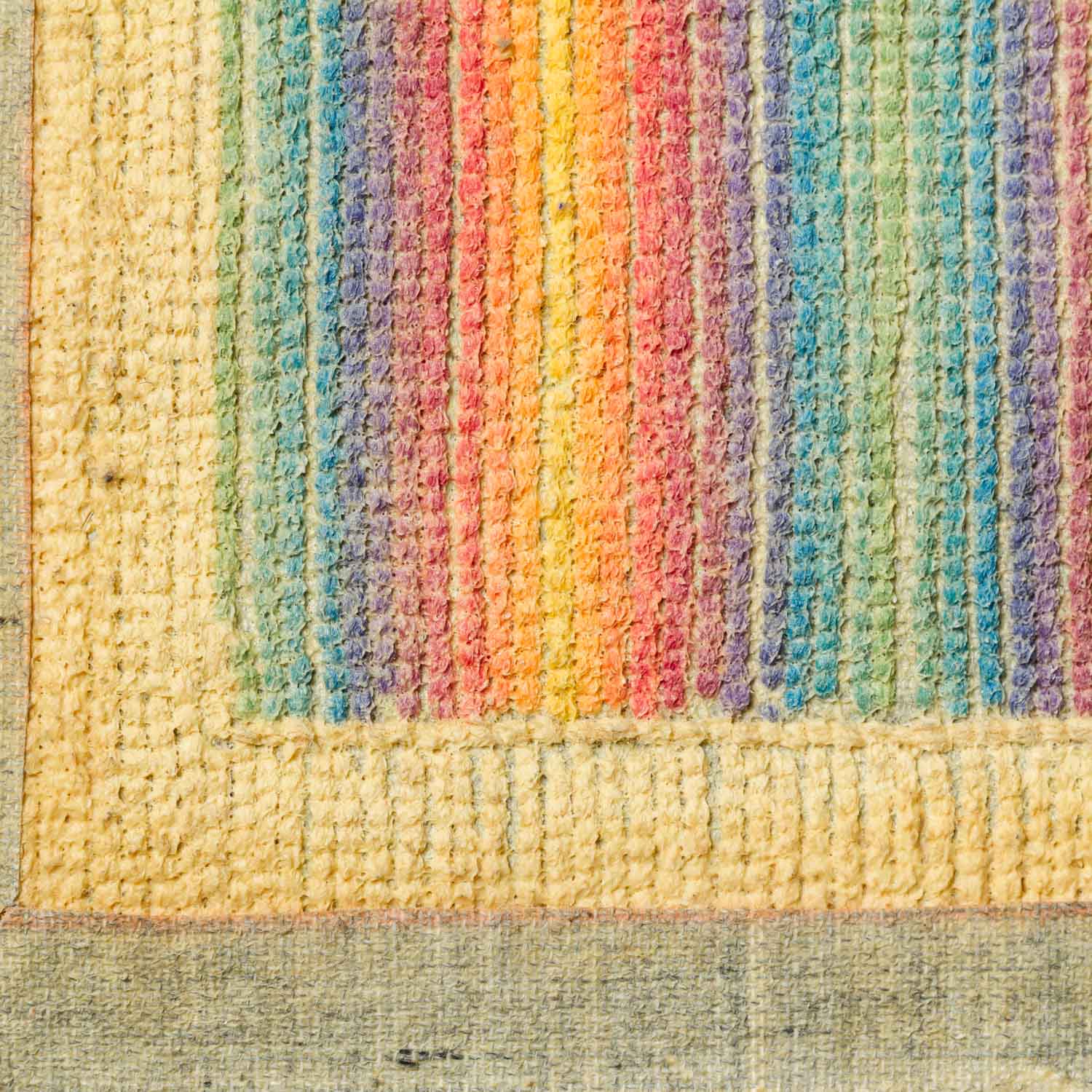 Design Teppich aus Wolle. 1970er Jahre, 198x90 cm.Der Teppich zeigt ein flirrendes Muster von - Image 3 of 3