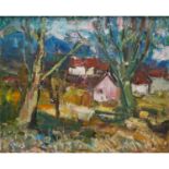 SCHOBER, PETER JAKOB (1897-1983) "Frühlingslandschaft"Öl auf Leinwand, signiert, HxB: 60/73 cm.
