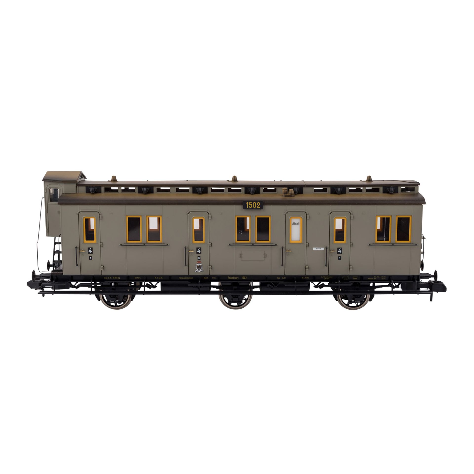 MÄRKLIN Abteilwagen der KPEV 5815, Spur 1,graues Kunststoff-Gehäuse, BN 1502, hochstehendes - Bild 2 aus 3