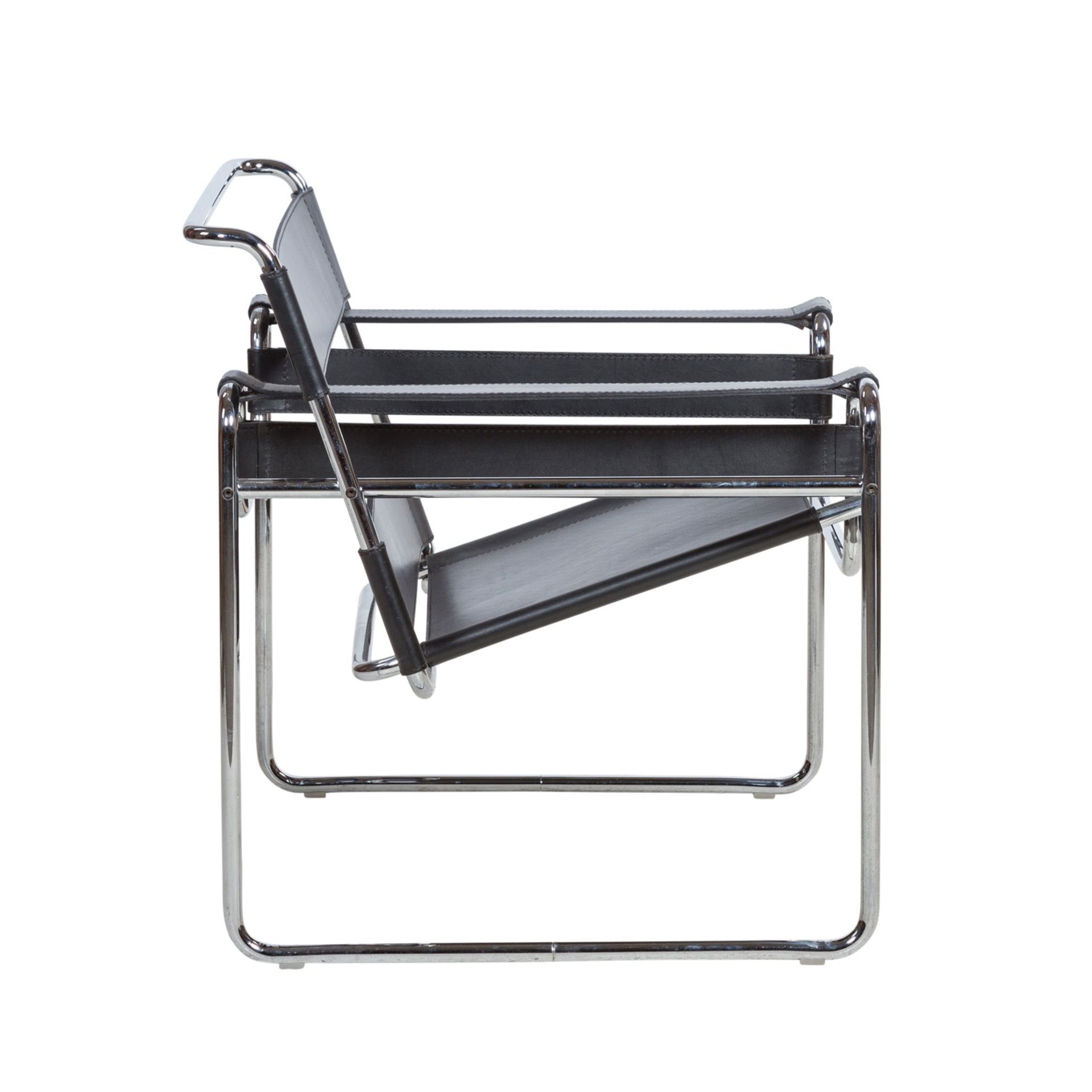 BREUER, MARCEL "Wassily Chair"Marcel Breuer, Sessel / Lounge Chair, Modell 'Wassily Chair', Leder - Bild 5 aus 6