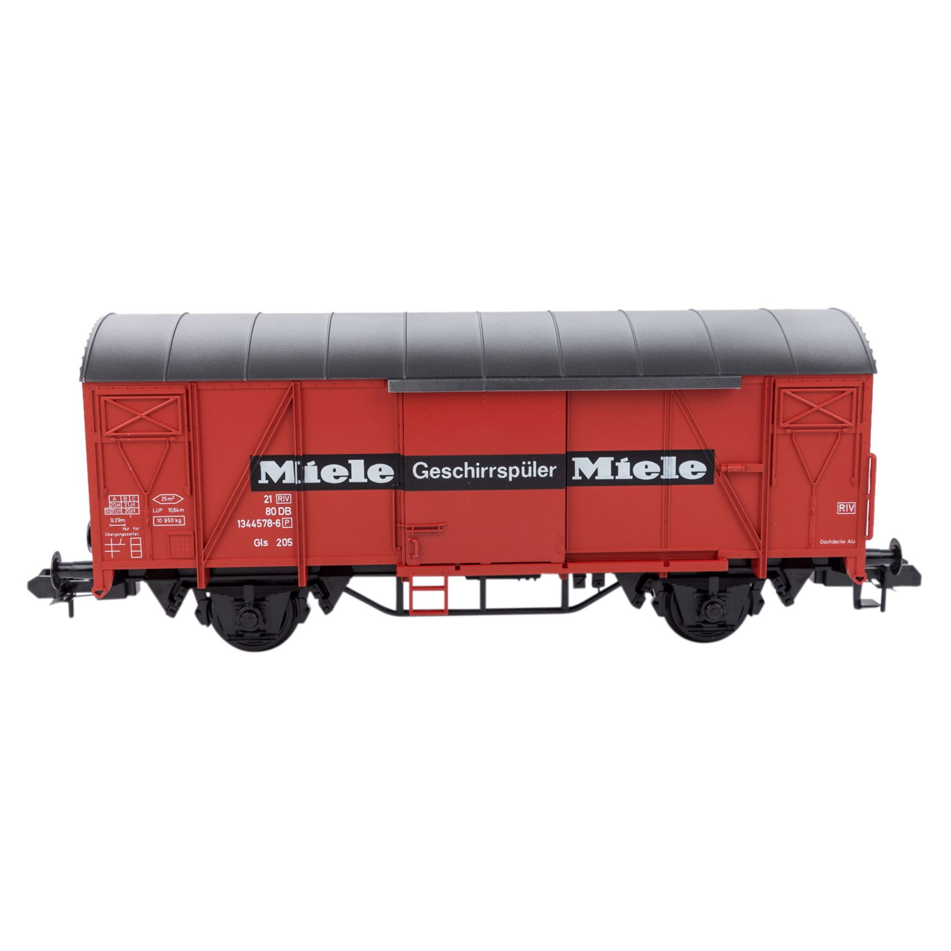 MÄRKLIN Konvolut von vier Güterwagen, Spur 1,bestehend aus 5853 Rungenwg., 2x 5857 Güterwg. Miele u. - Bild 8 aus 9