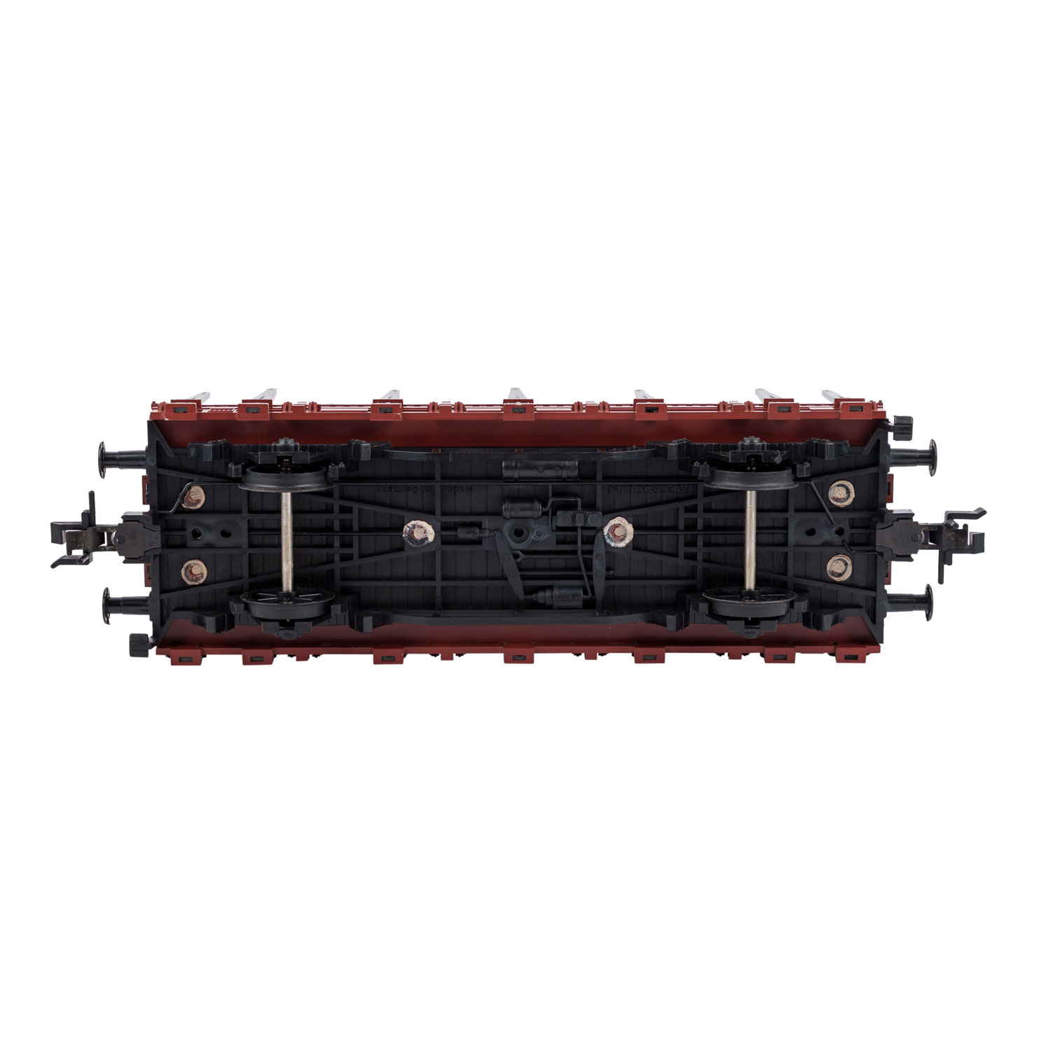 MÄRKLIN Konvolut von drei Güterwagen, Spur 1,bestehend aus 5851 off. Güterwg. u. 2x 5853 Rungenwg. - Image 3 of 7