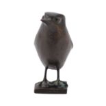 MELIS, FRITZ PAUL ( 1913-1982) "Vogel"Bronze, monogramiert, H: 12,5 cm.MELIS, FRITZ PAUL (1913-1982)