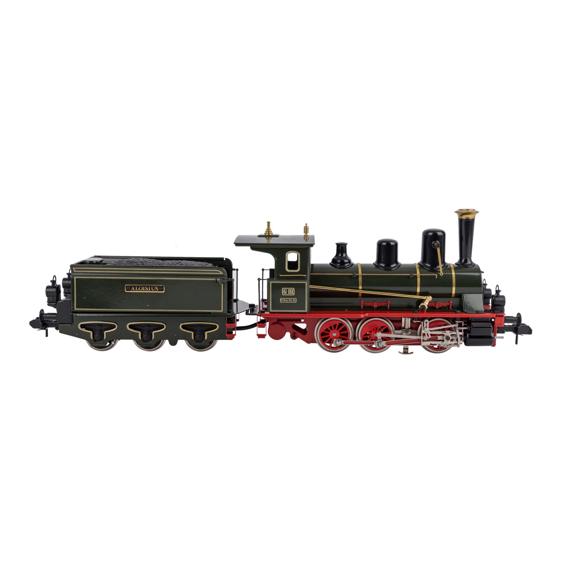 MÄRKLIN-MAXI Bayerische Schlepptenderlok "Aloisius" 5452, Spur 1,Metall, dunkelgrün, G III, K.Bay. - Bild 2 aus 5