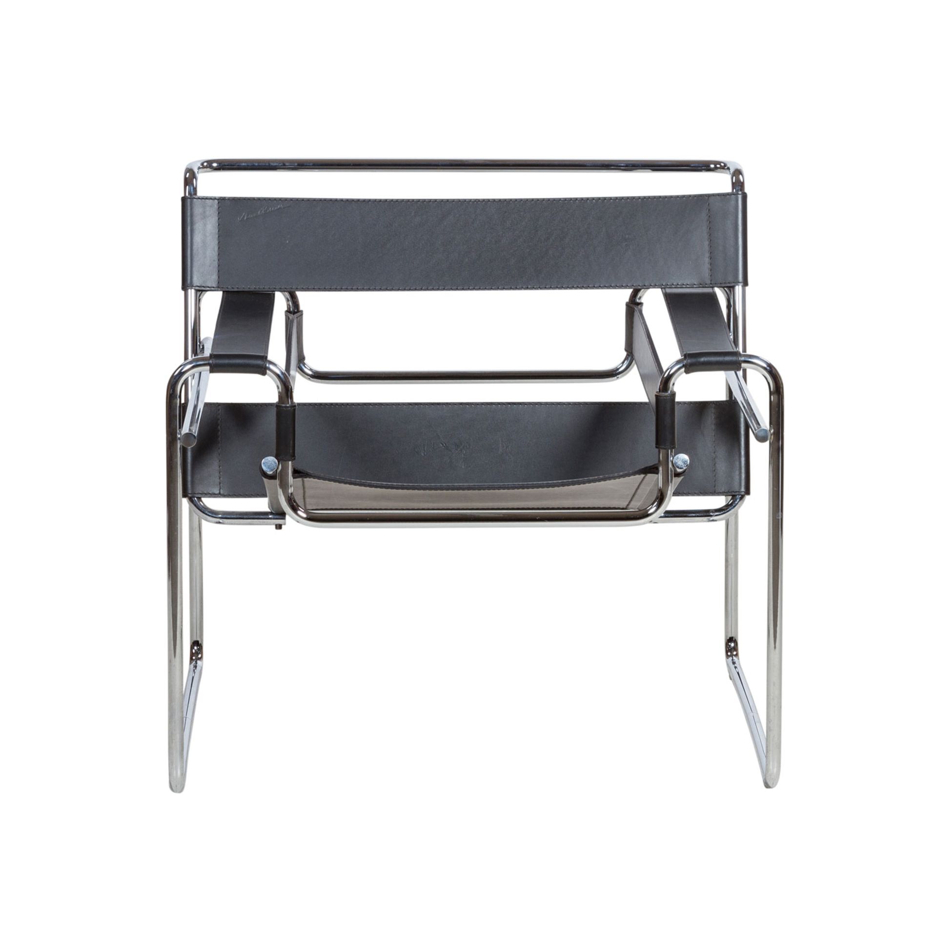 BREUER, MARCEL "Wassily Chair"Marcel Breuer, Sessel / Lounge Chair, Modell 'Wassily Chair', Leder - Bild 2 aus 6