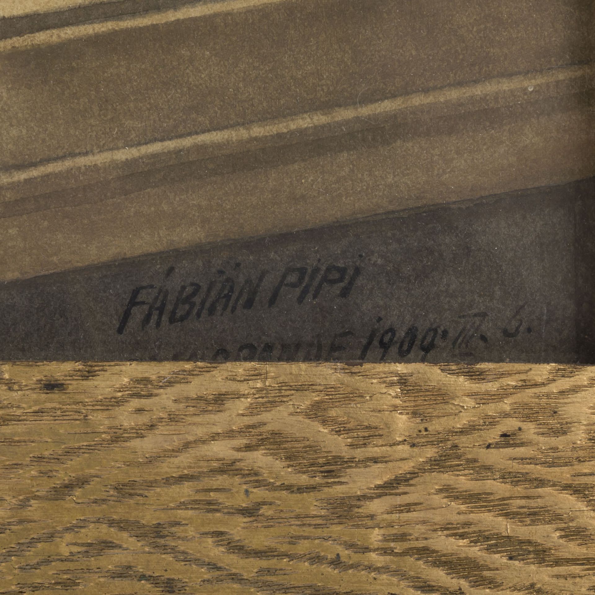 PIPI, FABIAN (Maler 19./20.JH.), "Zitronenzweig"Aquarell auf Papier, signiert und datiert "Fábian - Bild 3 aus 4