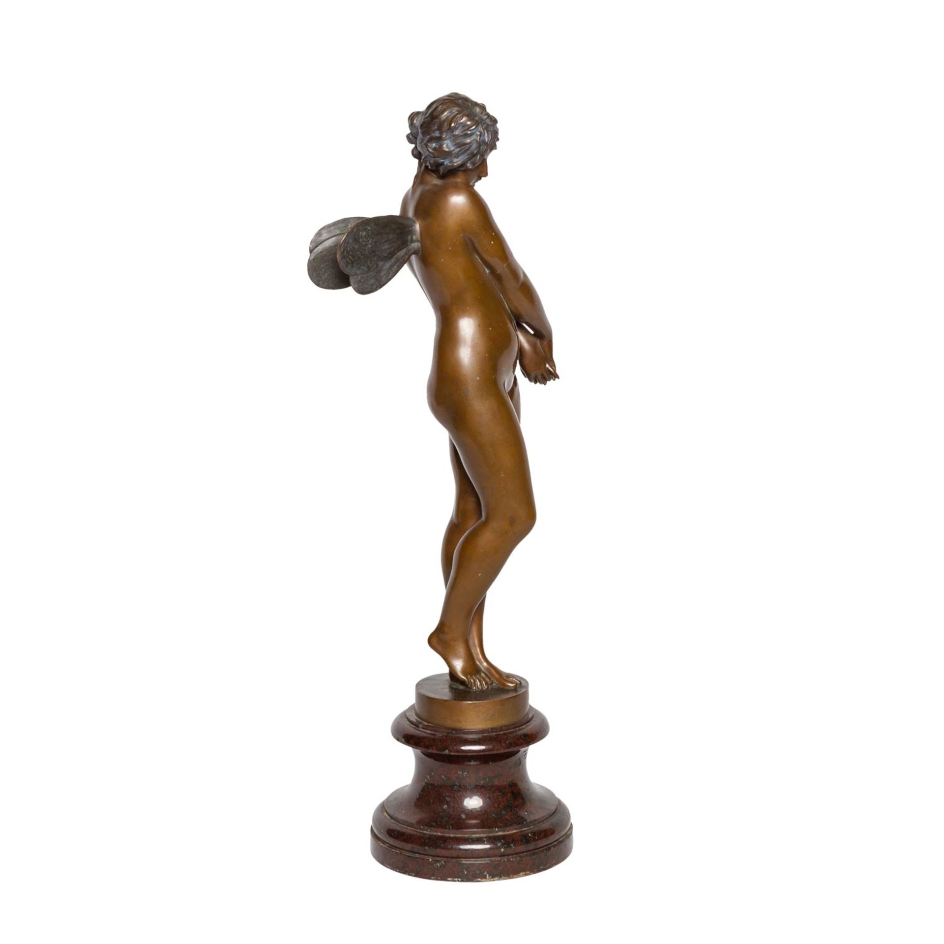 EBERLEIN, GUSTAV (1847-1926) attribuiert "Psyche"Bronze fein patiniert, stehender Akt mit Flügeln - Bild 4 aus 5