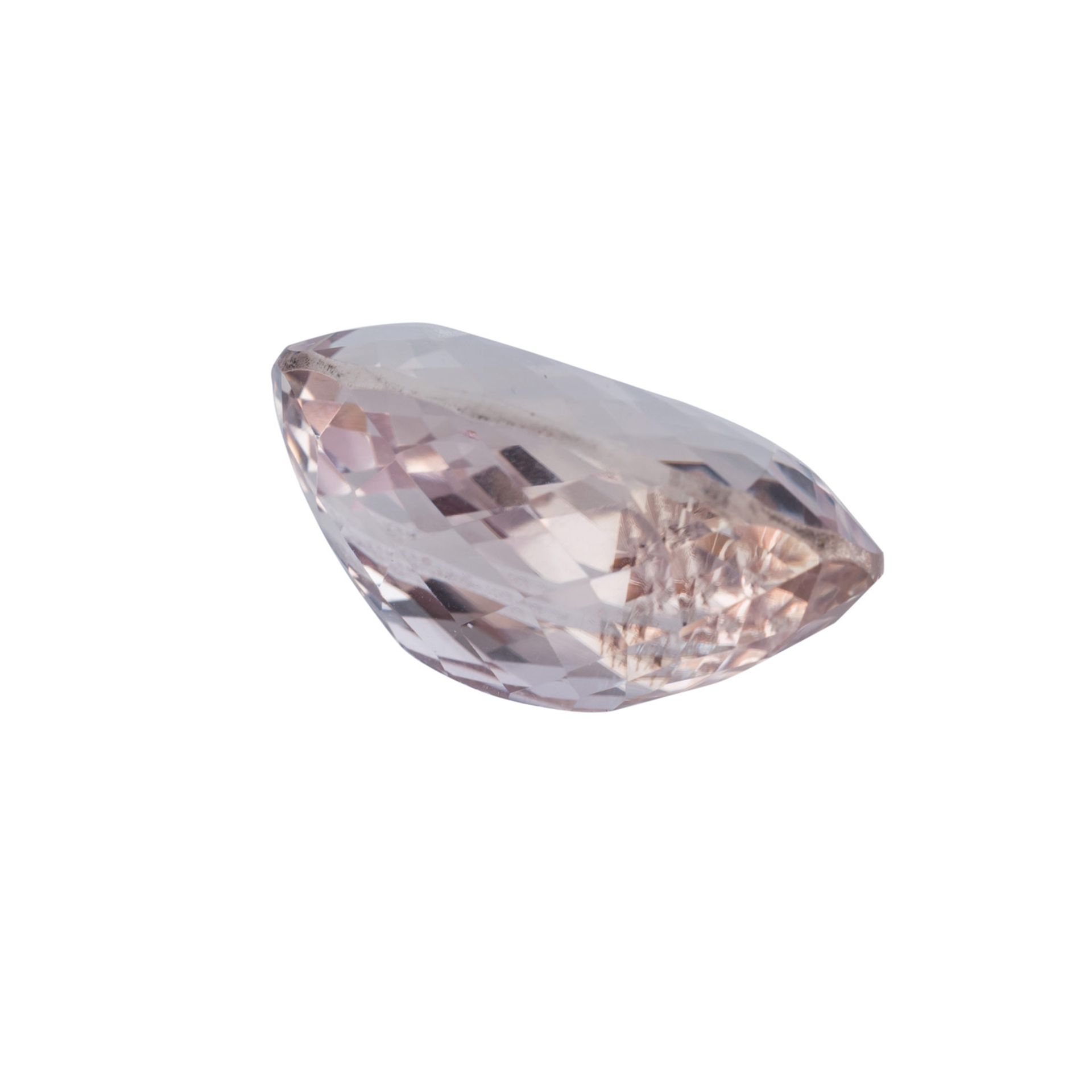 Natürlicher Kunzit, 24,15 ct.,Rosa / Himbeerfarben, Beschädigung am Rand.Natural Kunzite, 24.15 ct., - Bild 3 aus 3