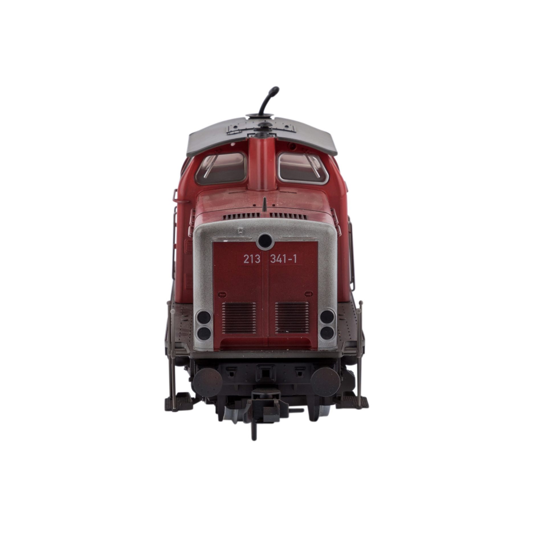 MÄRKLIN Diesellok 55724, Spur 1,rot, gealterte Optik, Präsentationssockel. Im Originalkarton ( - Bild 6 aus 8