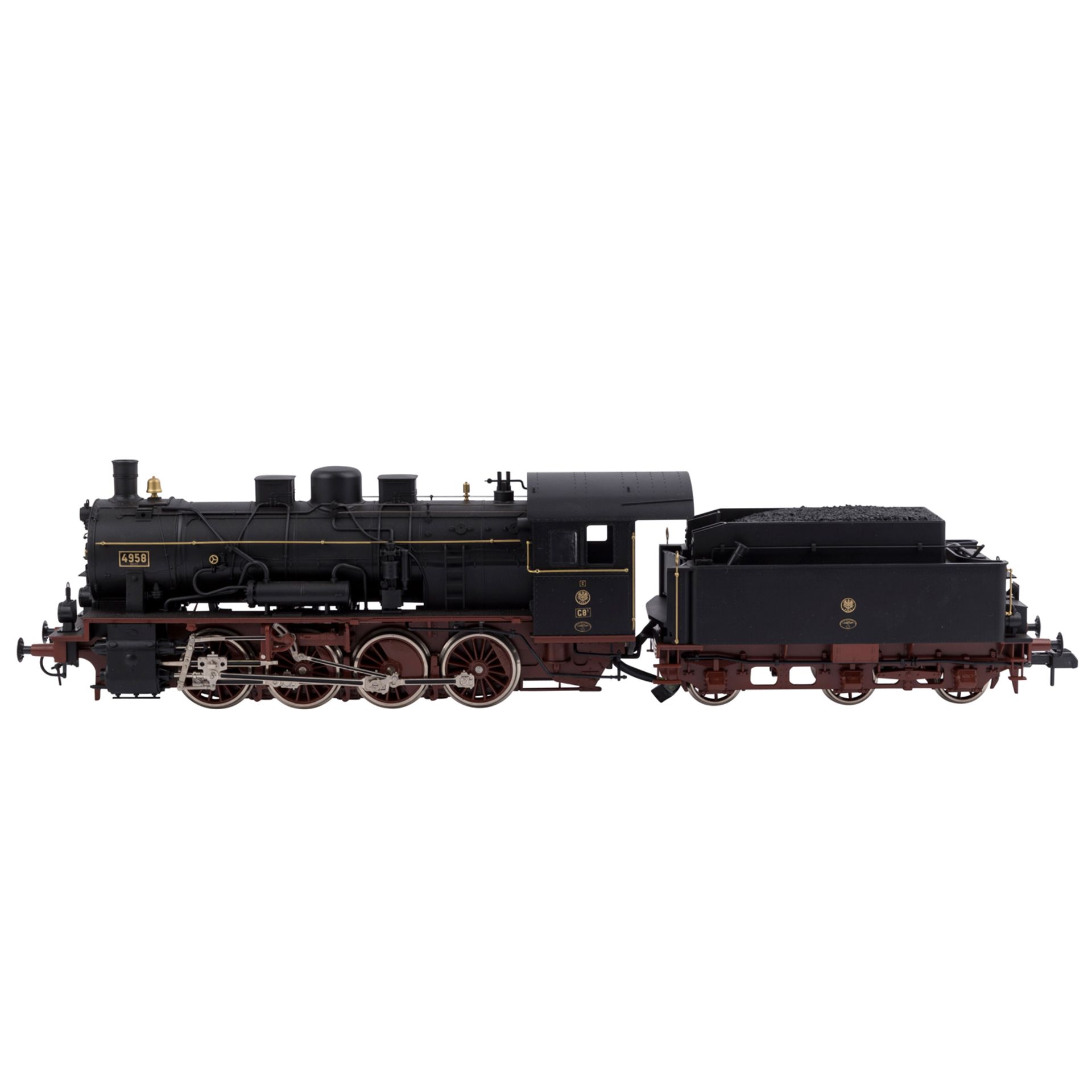 MÄRKLIN Schlepptenderlok 5508, Spur 1,schwarz. Im Originalkarton (part. Altersspuren), guter Erhalt, - Bild 2 aus 6