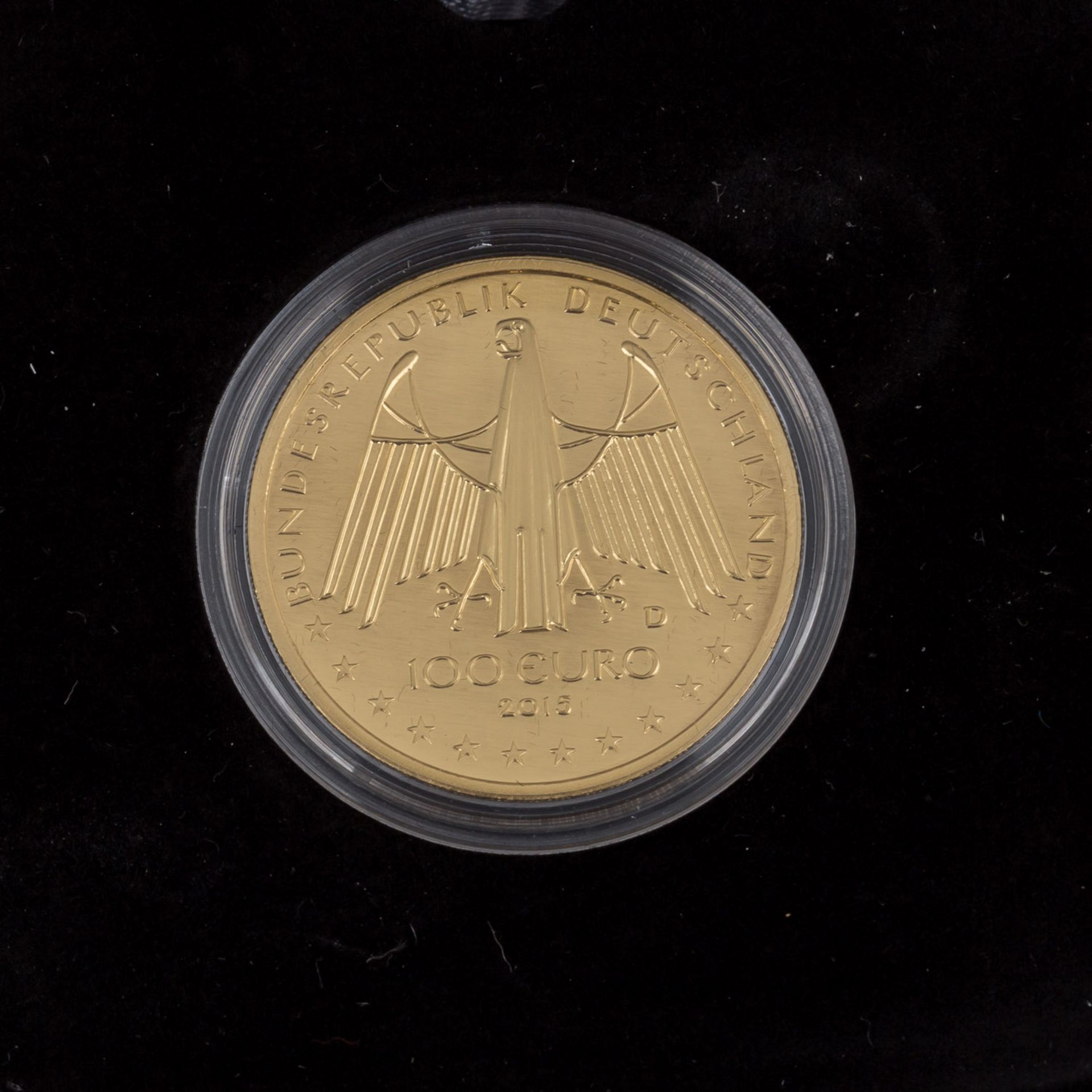 BRD/GOLD - 5 x 100 Euro Goldmünzen, bestehend aus2010 D Würzburg, 2011 J Wartburg, 2014 G Kloster - Bild 4 aus 6