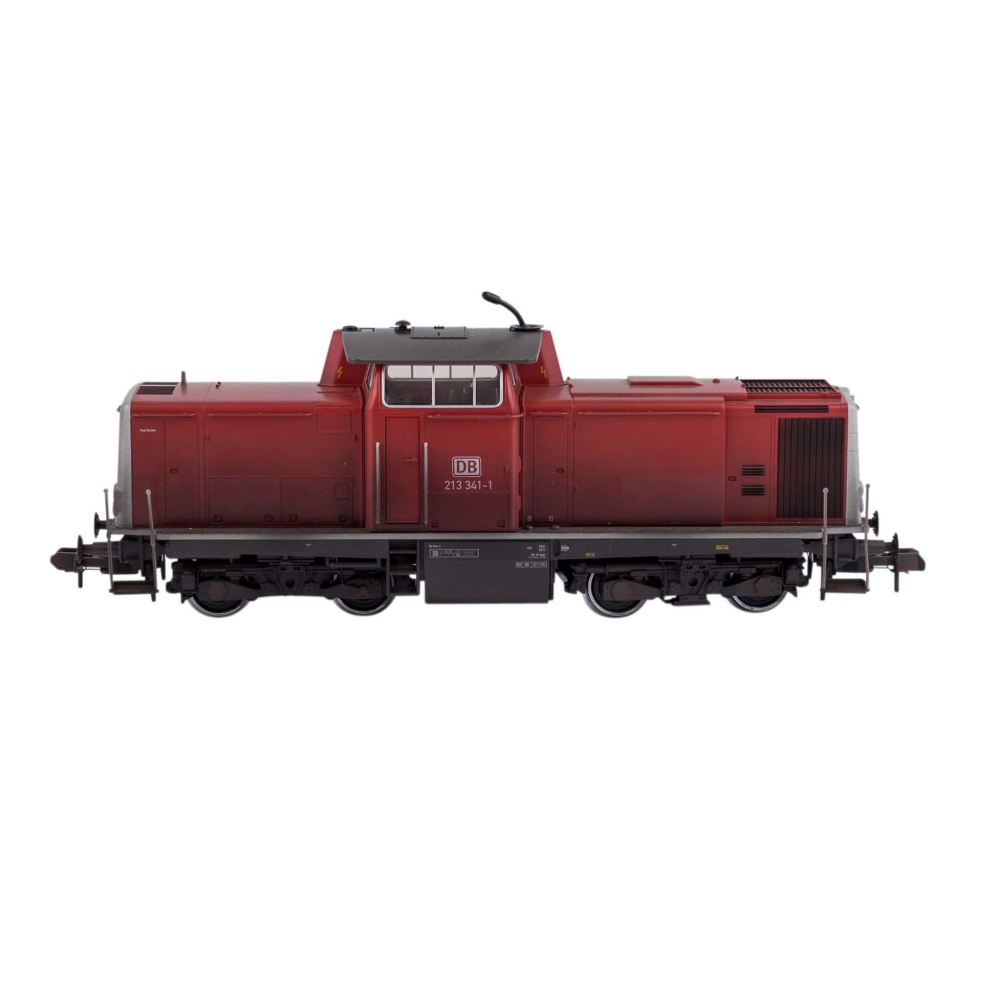 MÄRKLIN Diesellok 55724, Spur 1,rot, gealterte Optik, Präsentationssockel. Im Originalkarton ( - Bild 7 aus 8