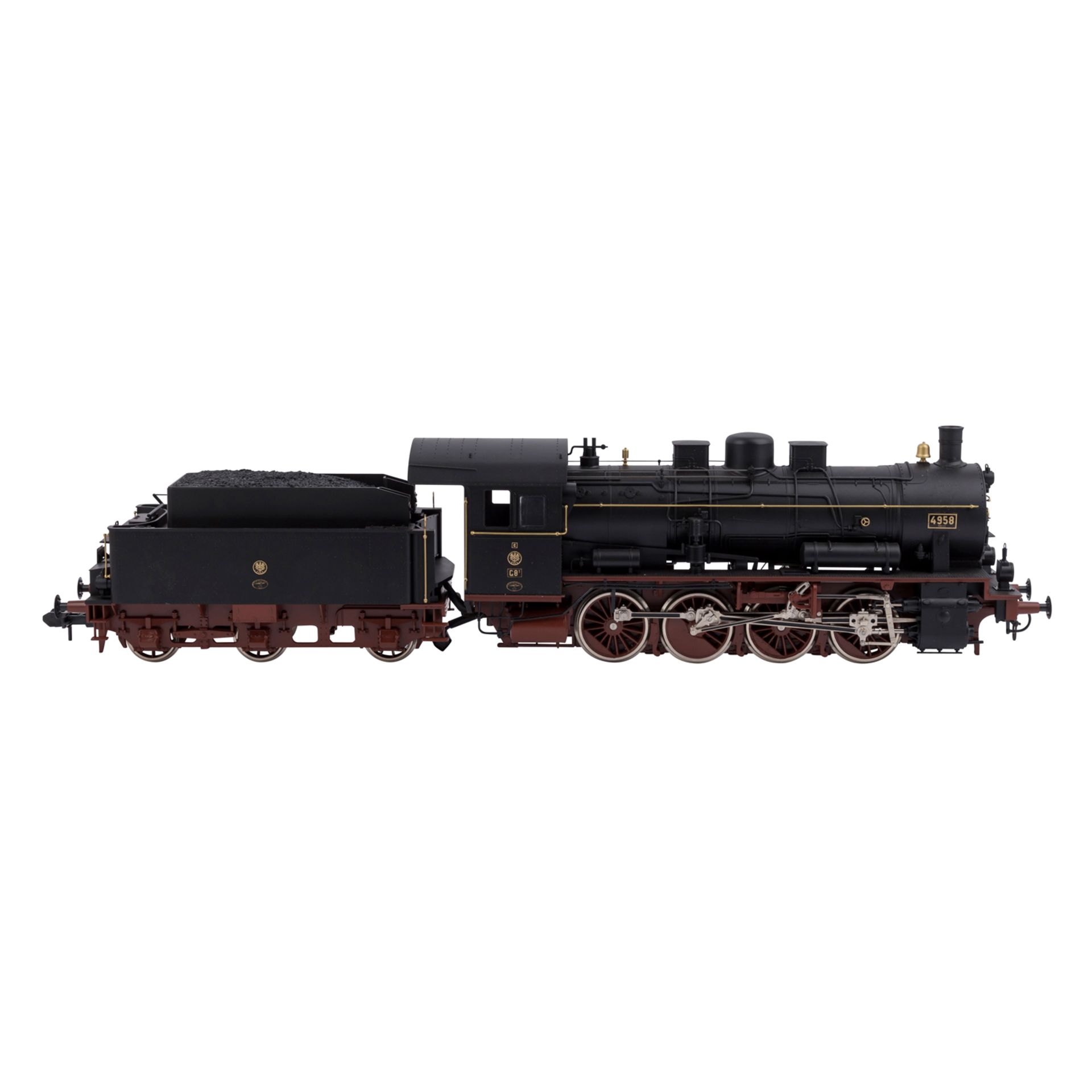 MÄRKLIN Schlepptenderlok 5508, Spur 1,schwarz. Im Originalkarton (part. Altersspuren), guter Erhalt, - Bild 4 aus 6