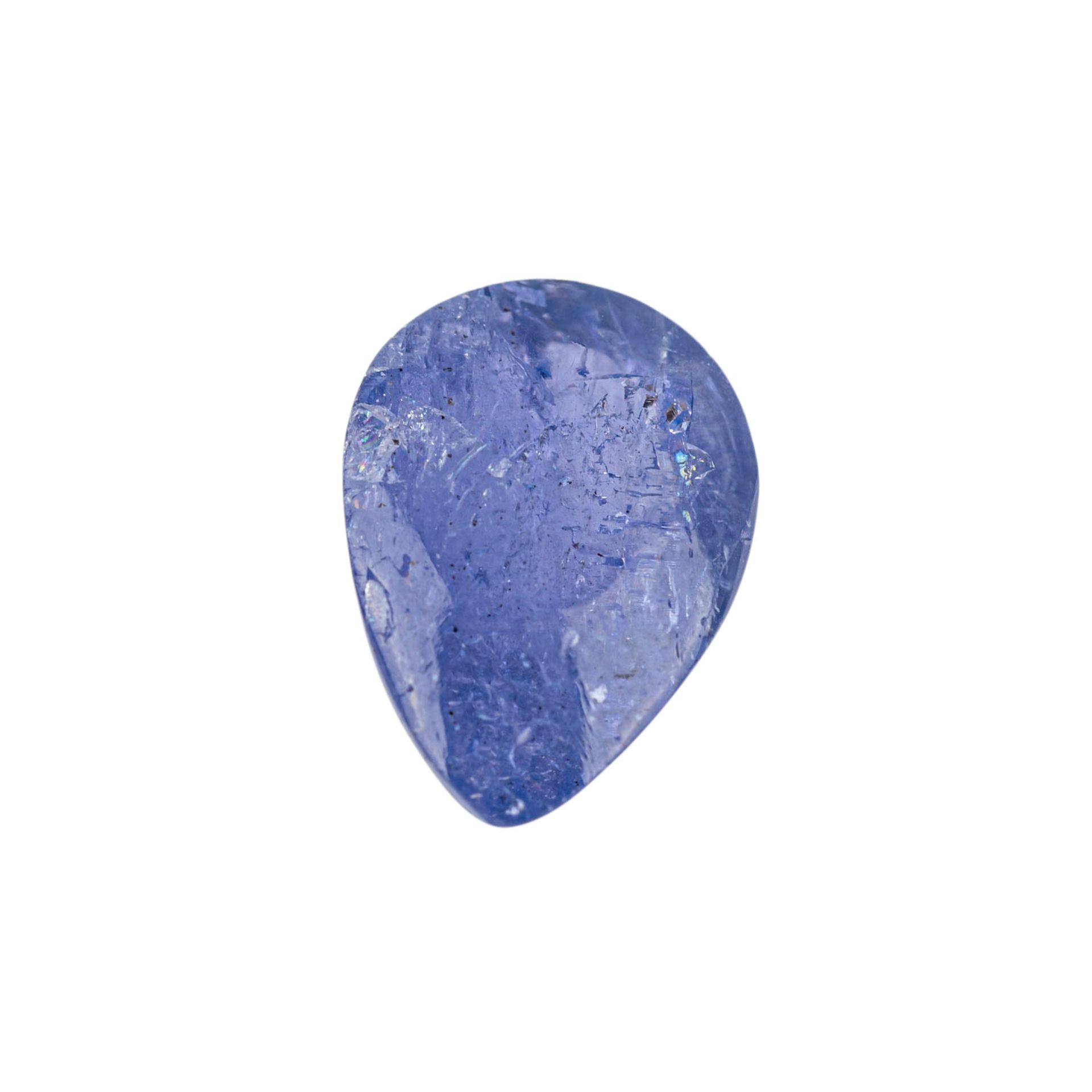 Tansanit Cabochon, 6,66 ct.,9.8 x 13.6 x 6.2 mm. Blauviolett.Bluish violet. - Bild 3 aus 3