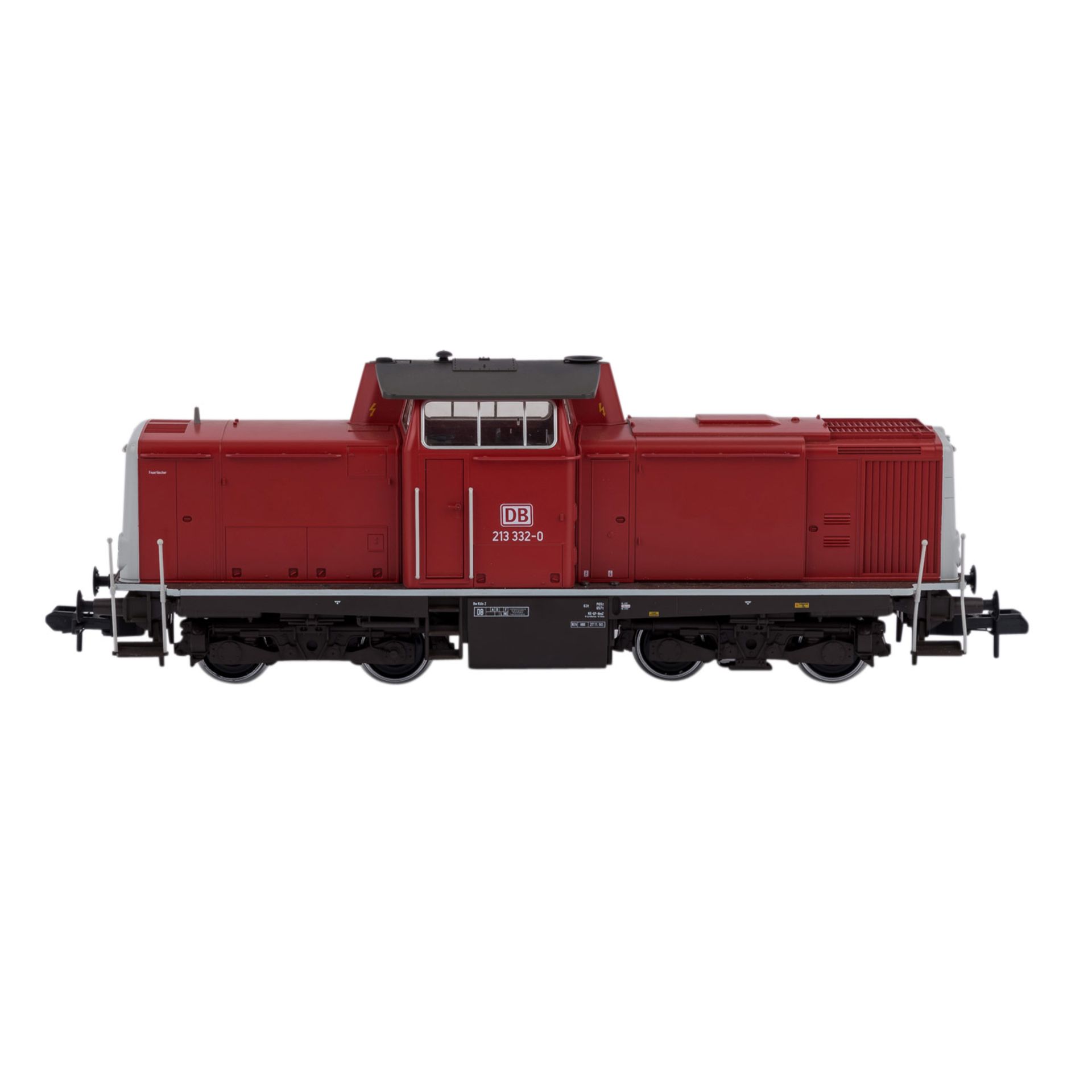 MÄRKLIN Diesellok 55722, Spur 1,hellrot, BR 213 der DB, BN 213 332-0, m. Präsentationssockel. Im - Bild 7 aus 8