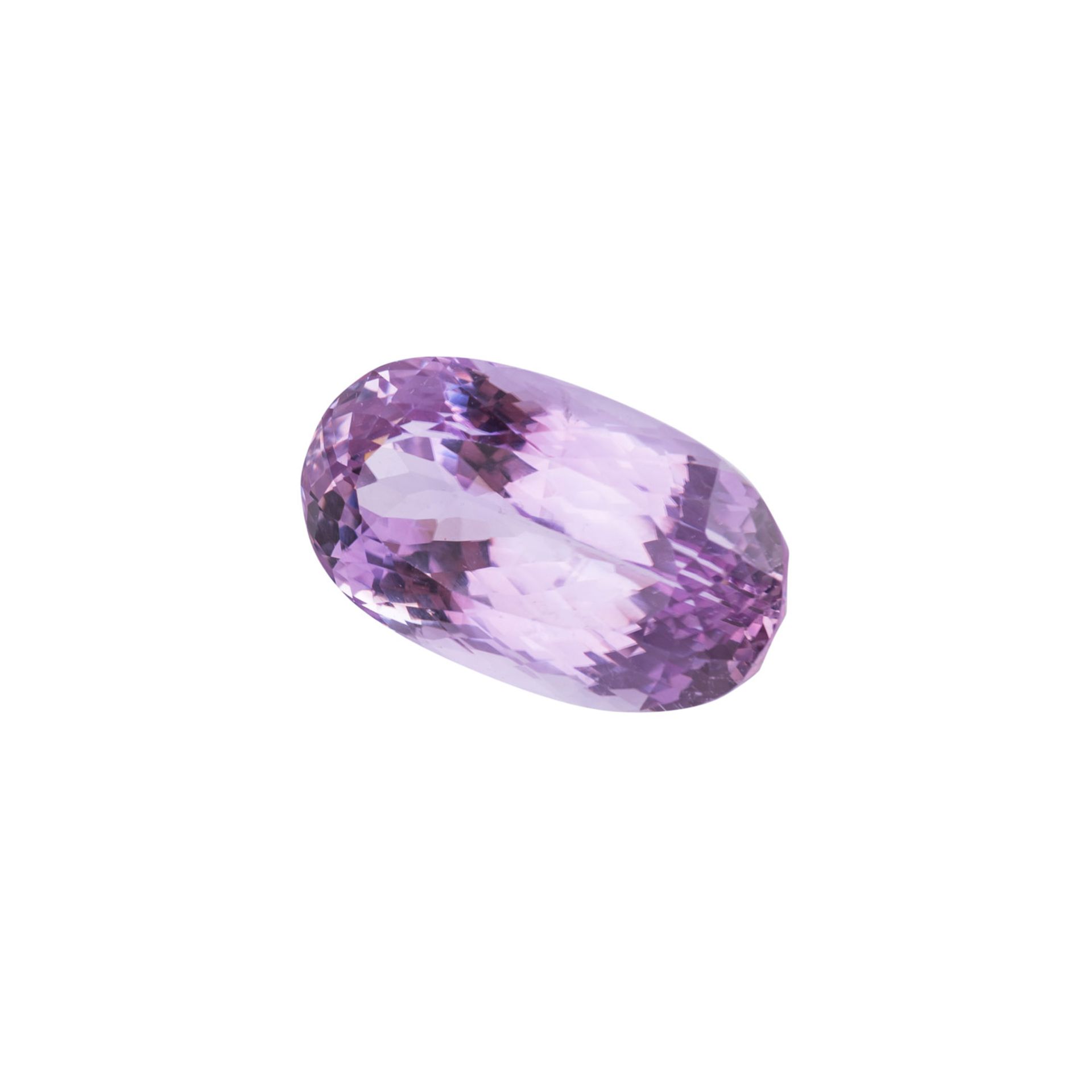 Natürlicher Kunzit, 44,18 ct., intensives Lila,26,4 x 15,4 x 13,7 mm, oval, behandelt. Natural