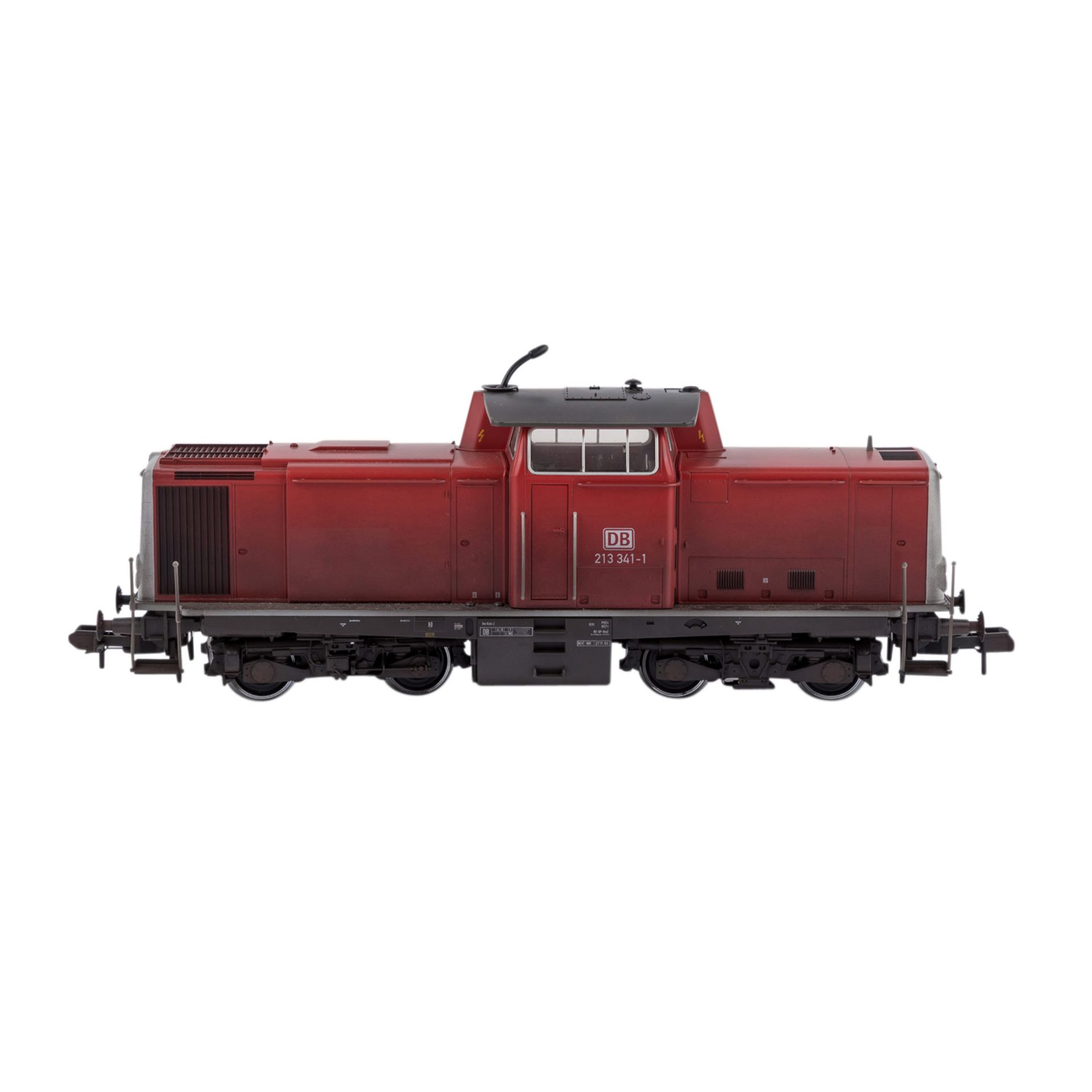 MÄRKLIN Diesellok 55724, Spur 1,rot, gealterte Optik, Präsentationssockel. Im Originalkarton ( - Bild 5 aus 8