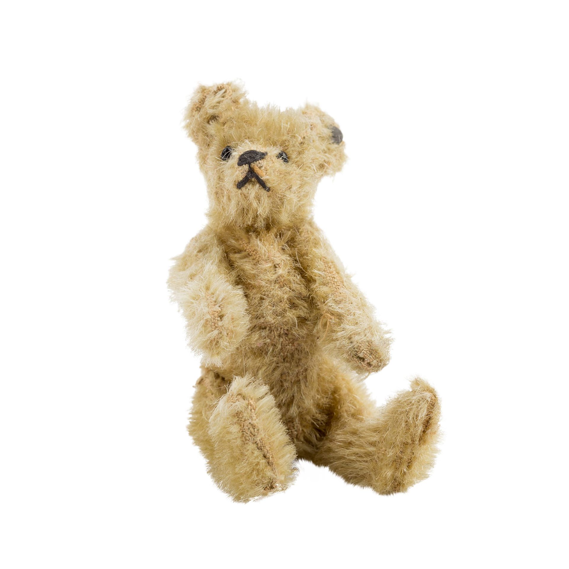 STEIFF Teddybär wohl 5310, 1936-1943,Knopf m. verkürztem Bogen beim zweiten "f" v. Steiff, Mohair, - Bild 3 aus 5