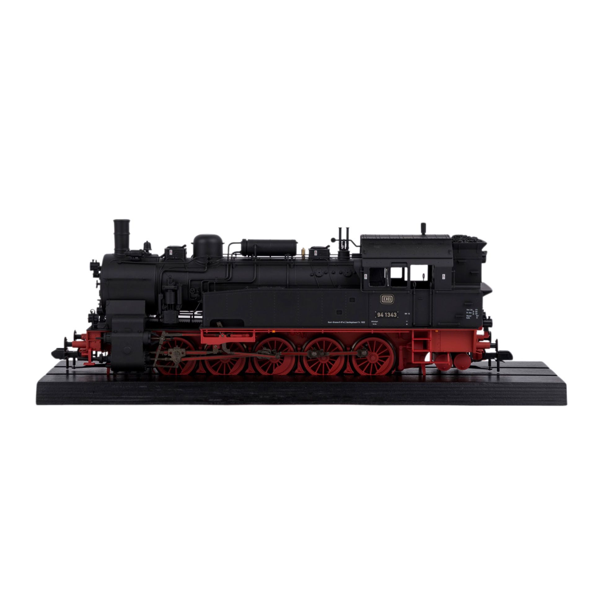 MÄRKLIN Tenderlokomotive 55941, Spur 1.Schwarze Diesellok BR 94 1343 auf Präsentationssockel, im - Image 2 of 4