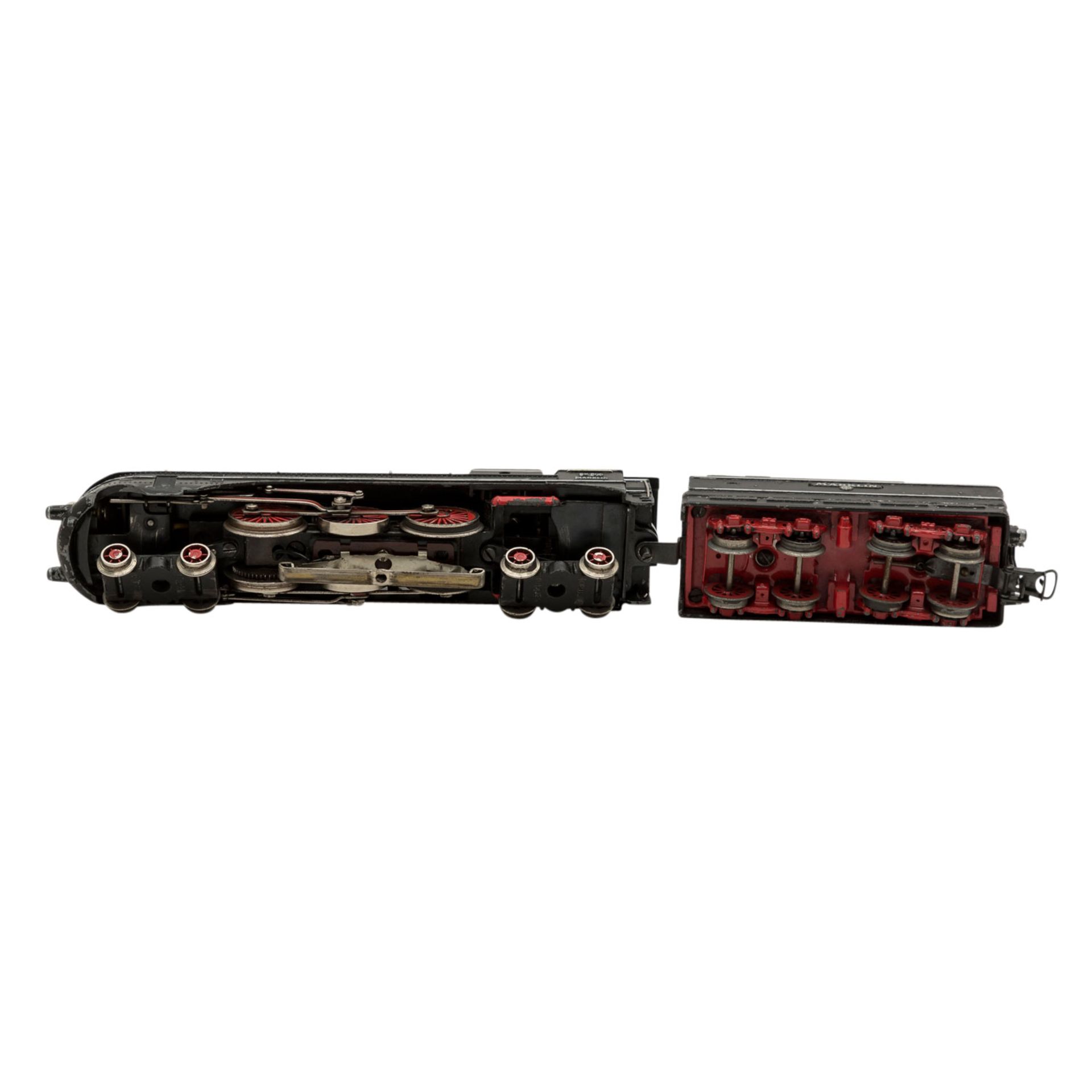 MÄRKLIN Stromlinienlok mit Tender SK 800, Spur H0, um 1949,Guss, schwarz, BR 06 der DRG, 2 - Bild 6 aus 6