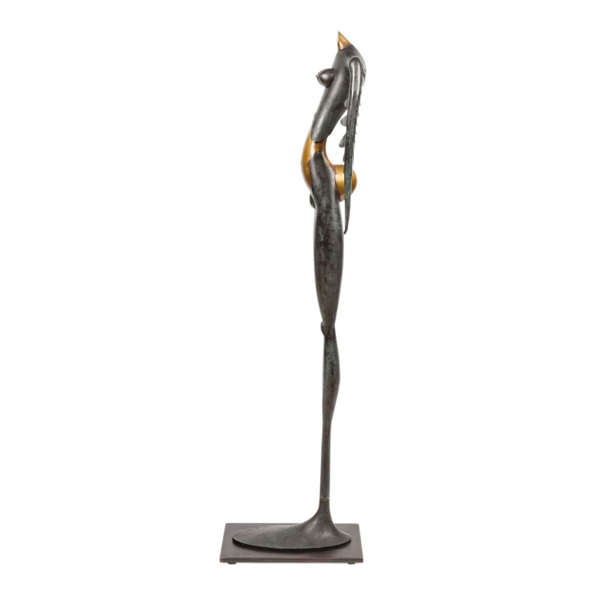 WUNDERLICH, PAUL (1927 - 2010), "Nike", Bronze, 1990/91,Bronze grüntonig patiniert und - Image 2 of 5