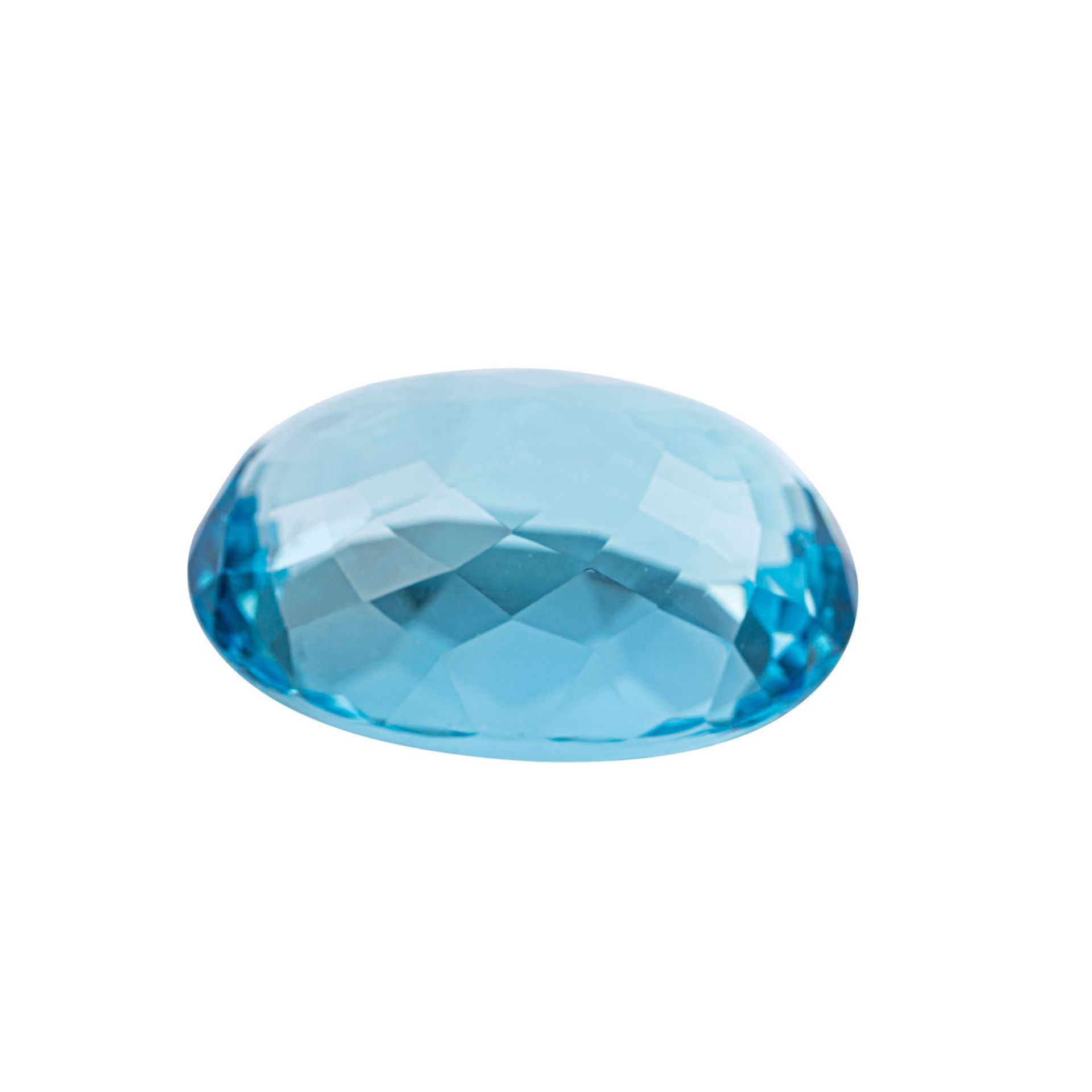 Natürlicher Topas, 39,31 ct.,16.6 x 24 x 11.1 mm, oval facetiert, behandelt, Sky Blue.Natural topaz, - Bild 4 aus 4