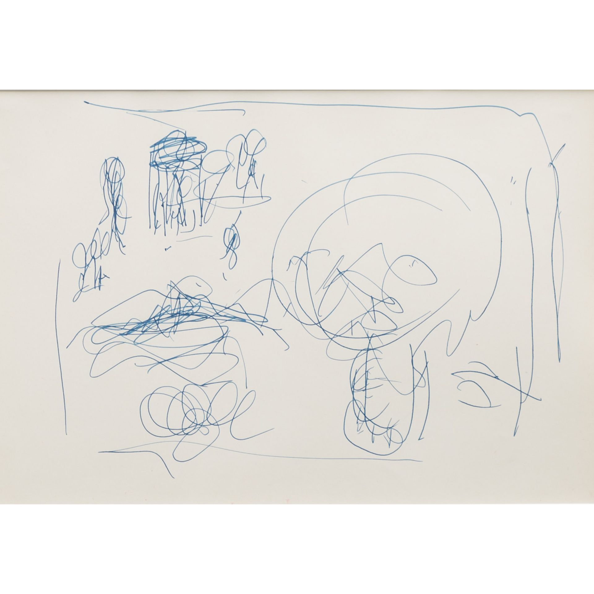 CHAGALL, MARC (1887-1985), Ohne Titel, Skizze zu "La Reine de Saba", 1970-75,Farbstiftzeichnung in