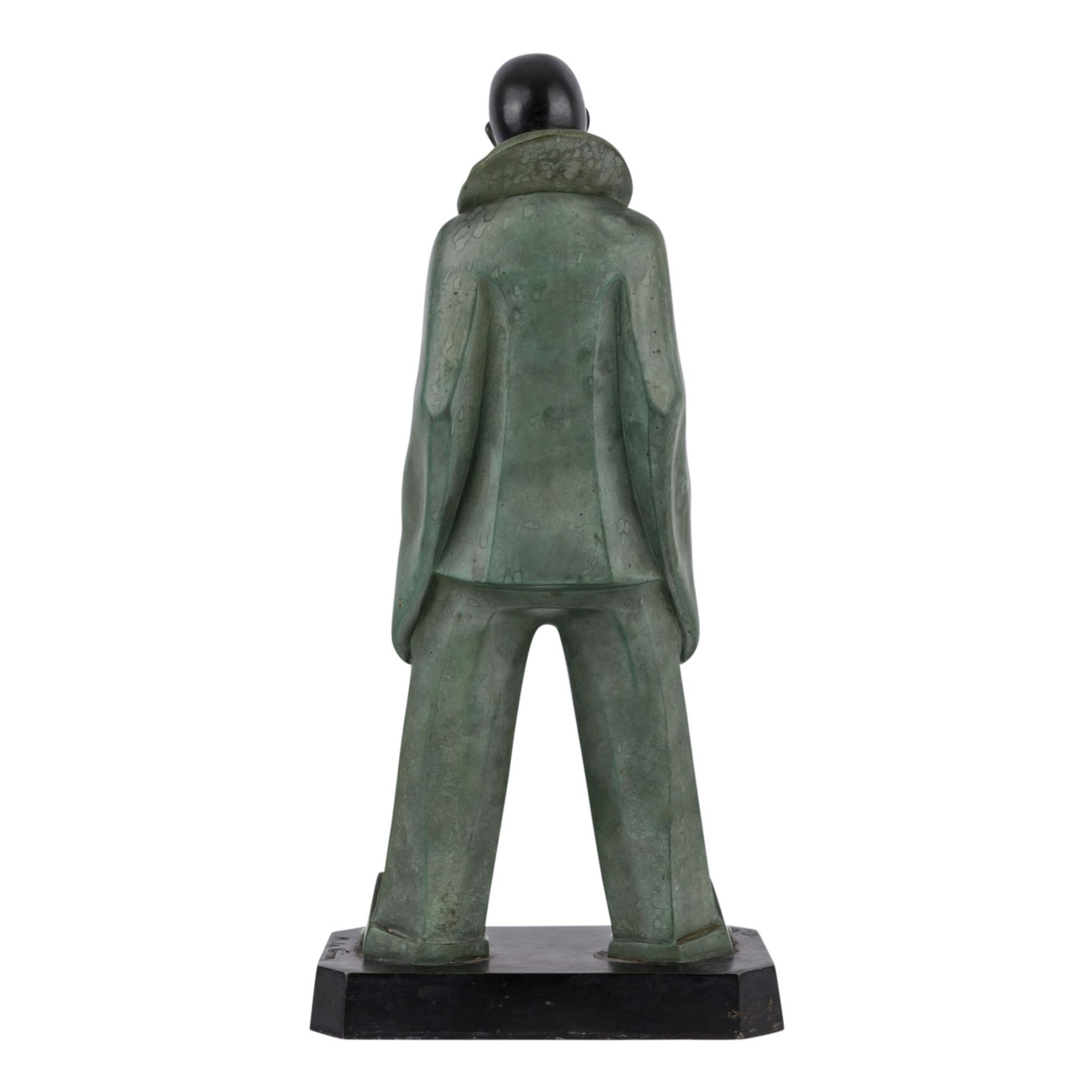 LE VERRIER, MAX (1891-1973) "Pierrot"Bronze, teilw. patiniert, sig. " M. Le Verrier", H: 45 cm. - Image 3 of 6