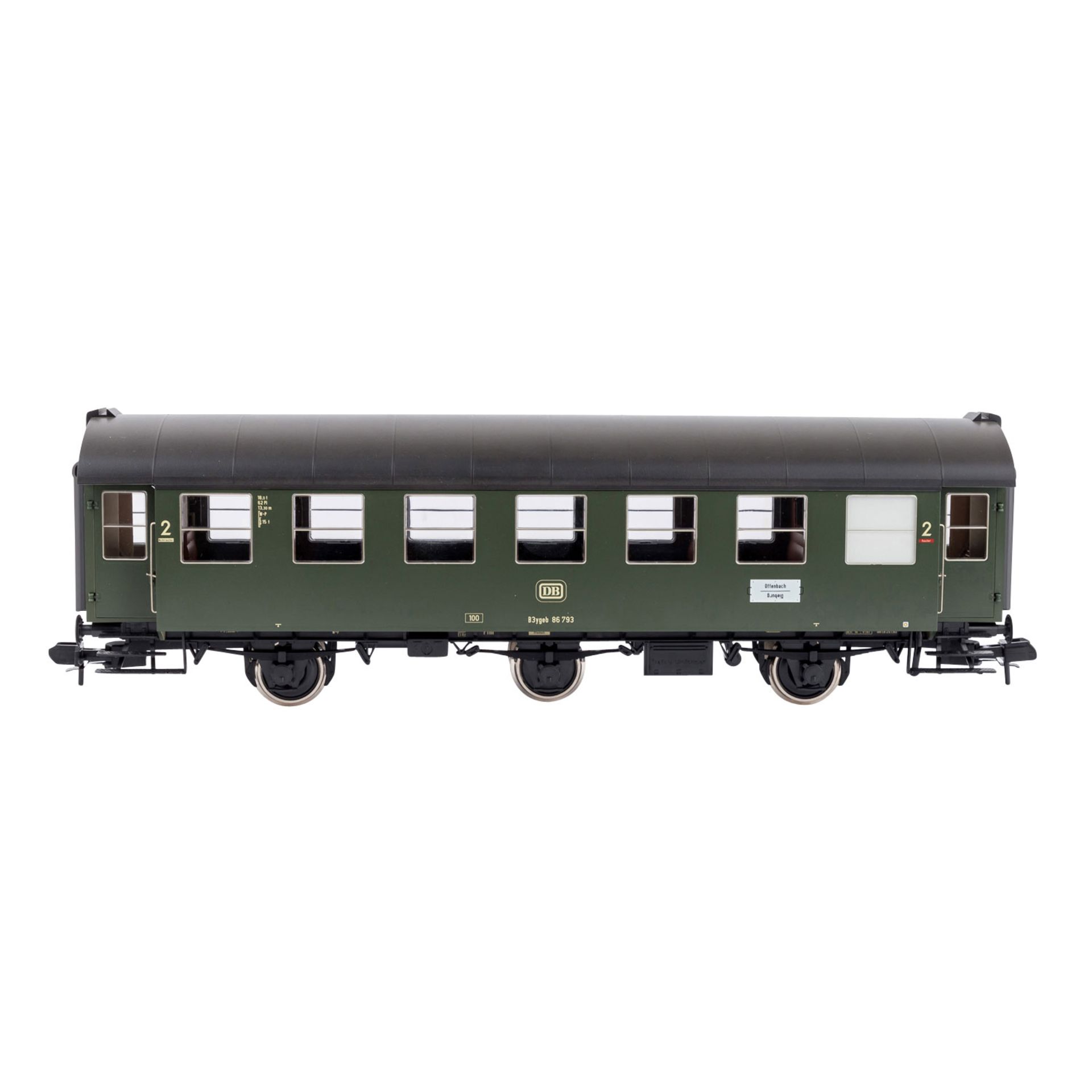 MÄRKLIN Umbauwagen 2. Klasse 58092, Spur 1.Grüner Personenwagen, 3-achsig mit beweglichen - Bild 2 aus 3