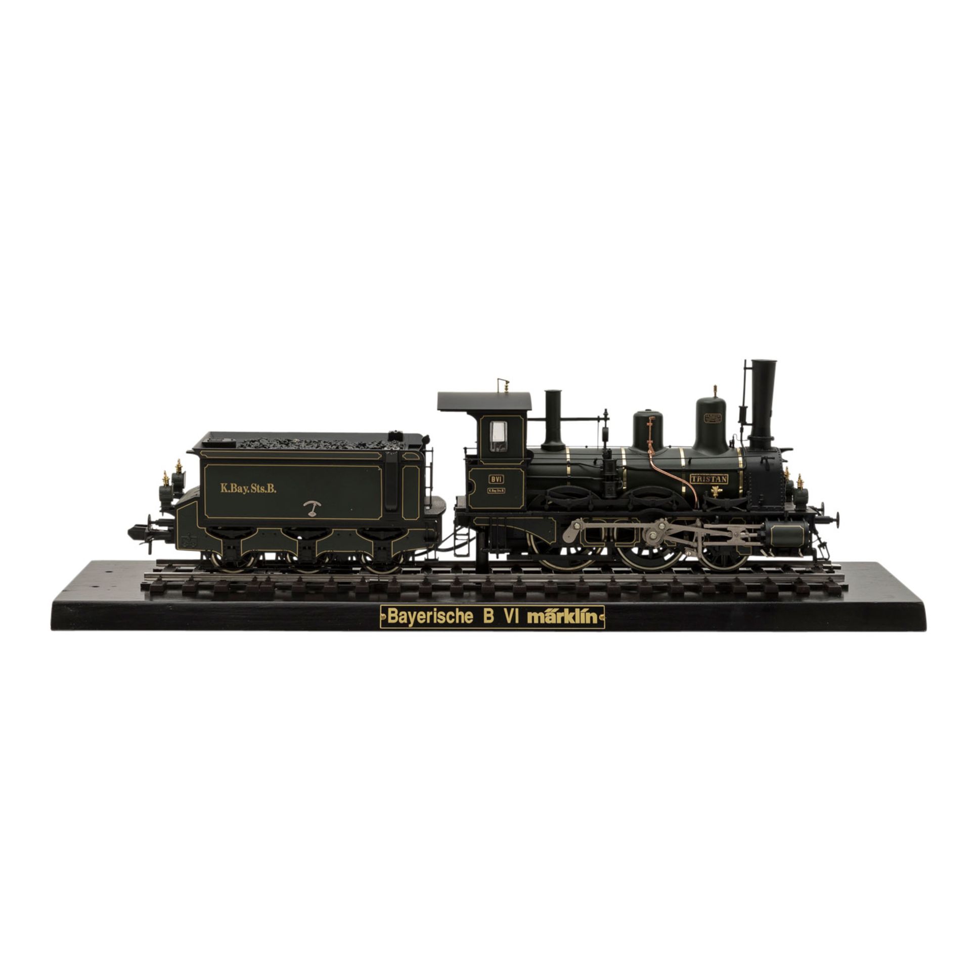 MÄRKLIN Bayerische Schlepptenderlock B IV 55530, Spur 1,dunkelgrün/schwarz, Lok bez. "Tristan", - Image 3 of 5