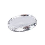 Weisser Quarz, 333 ct.,62 x 39 x 20 mm, oval facetiert.White quartz, 333 ct., 62 x 39 x 20 mm,