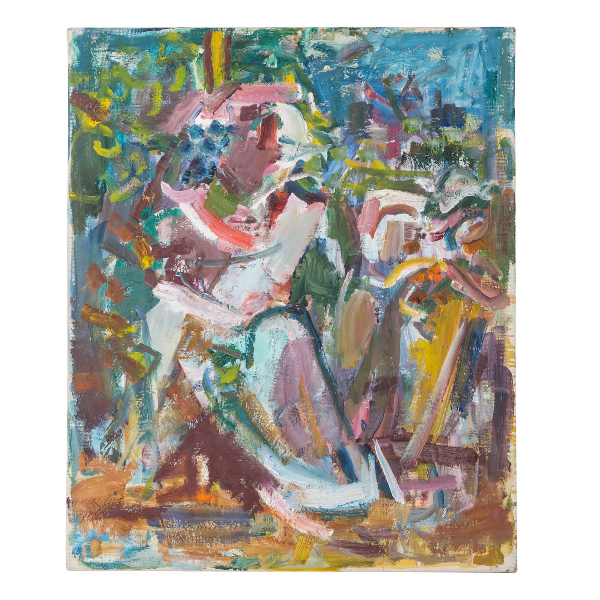 SCHOBER, PETER JAKOB (1897-1983), "Weinlese",unsigniert, Öl/Leinwand, HxB: ca. 65x54 cm. Wenige - Bild 2 aus 5